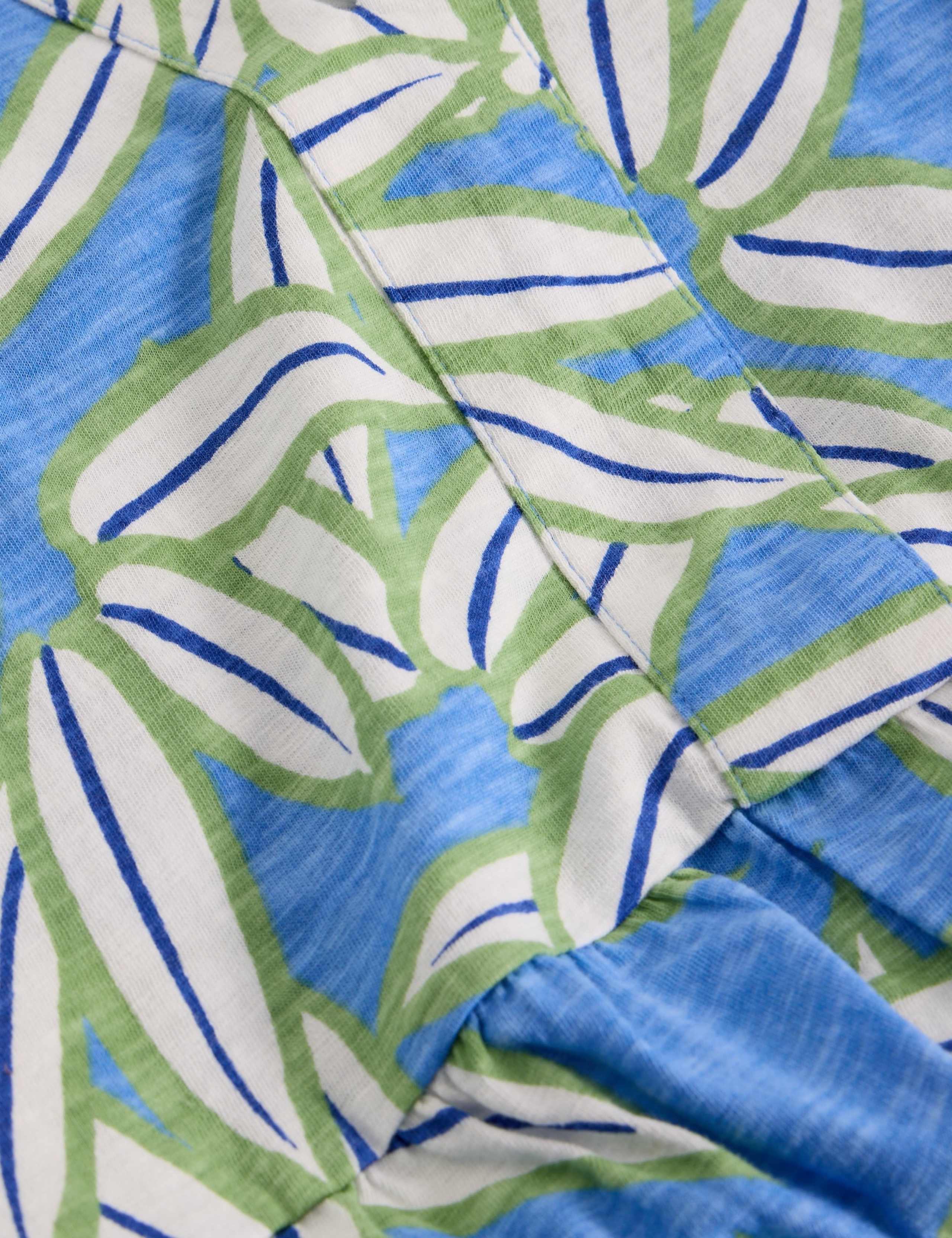 Pure Cotton Leaf Print V-Neck Tunic 6 of 6
