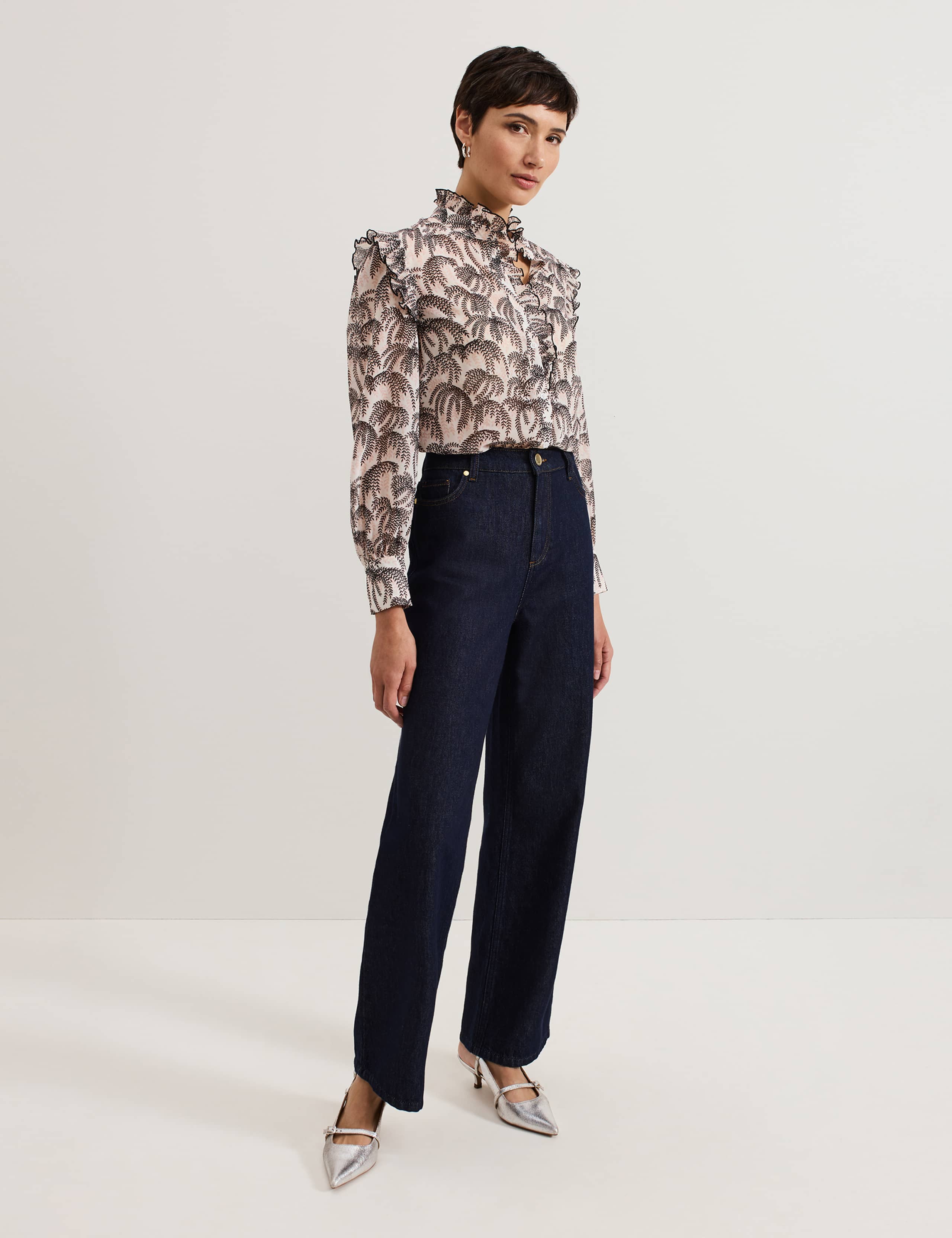Printed High Neck Blouse 3 of 7