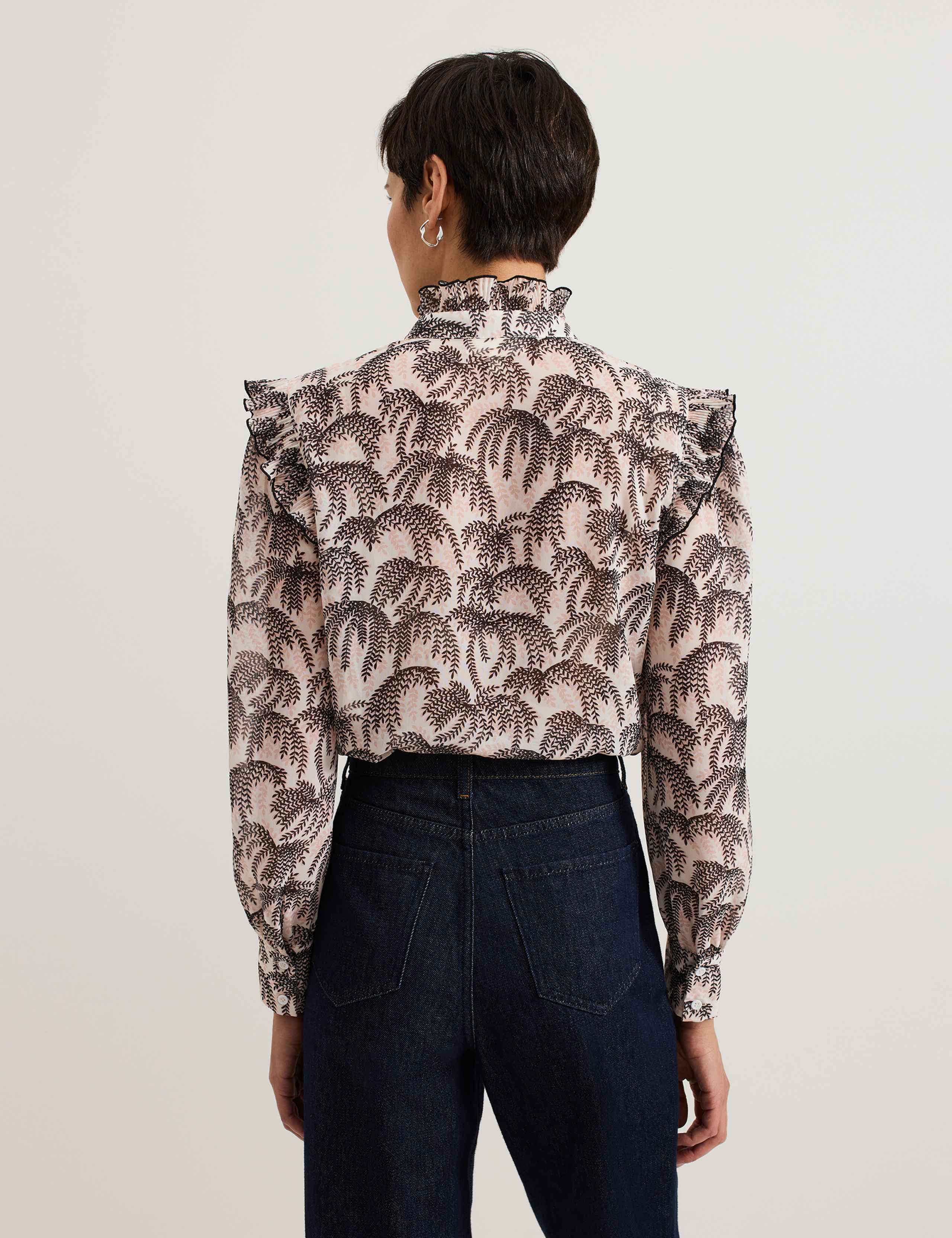 Printed High Neck Blouse 4 of 7