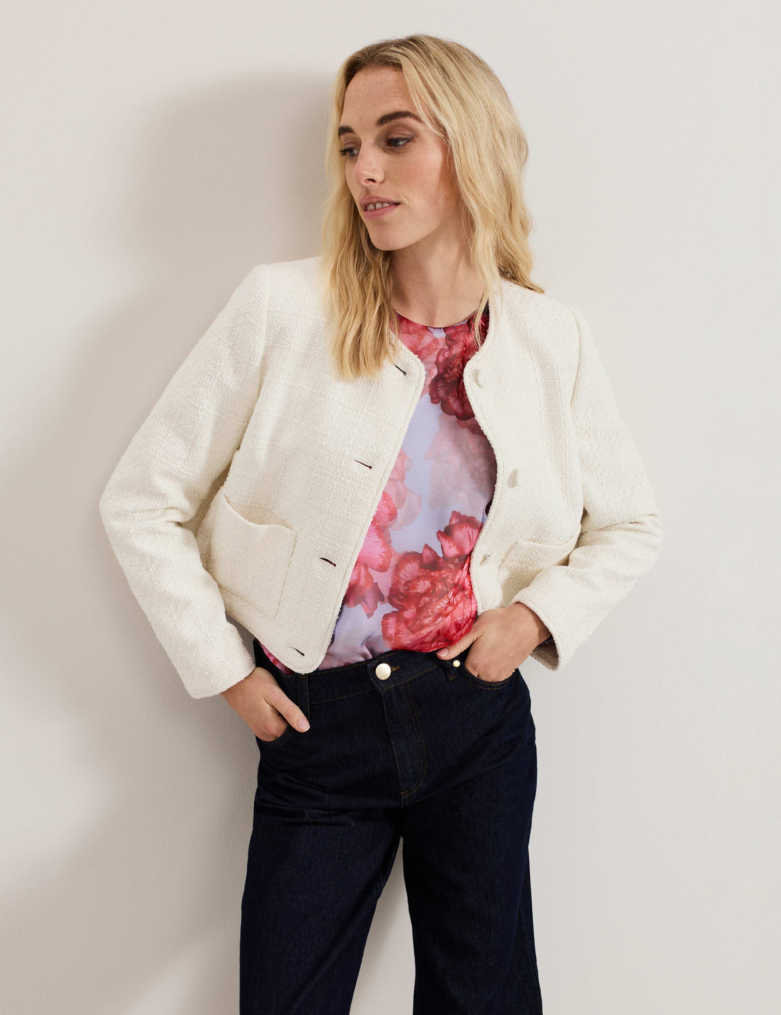 Pure Silk Floral Blouson Sleeve Blouse 7 of 7