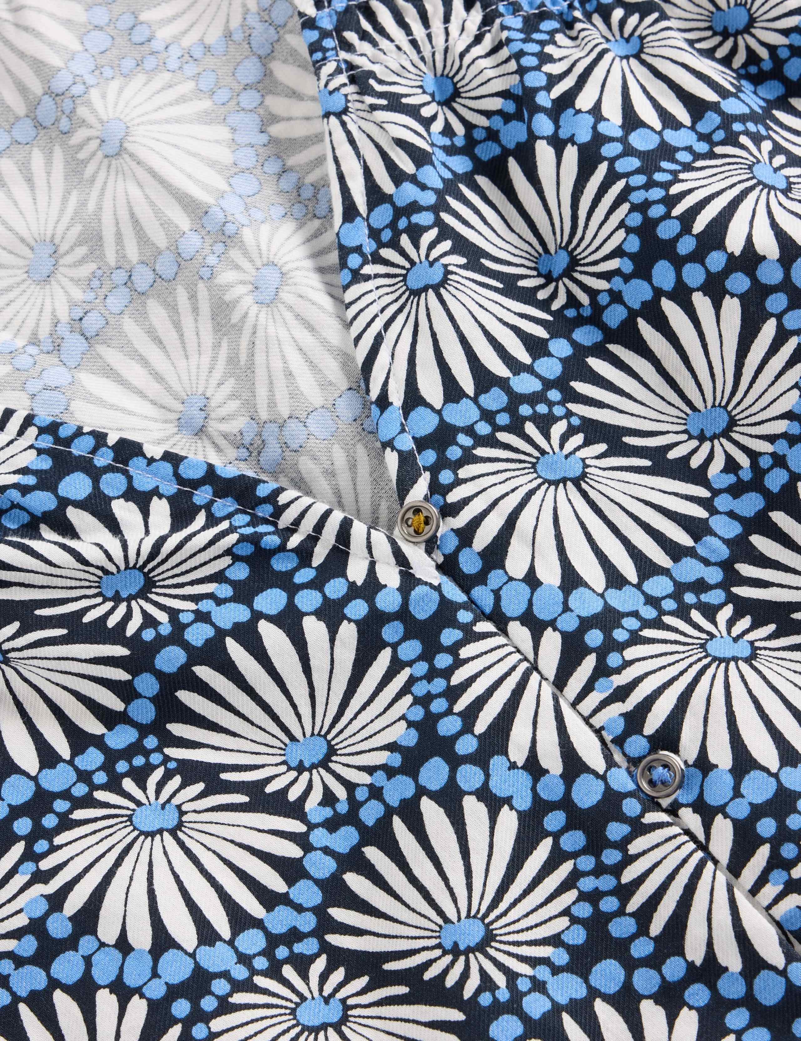 Pure Cotton Geometric Floral V-Neck Top 6 of 6