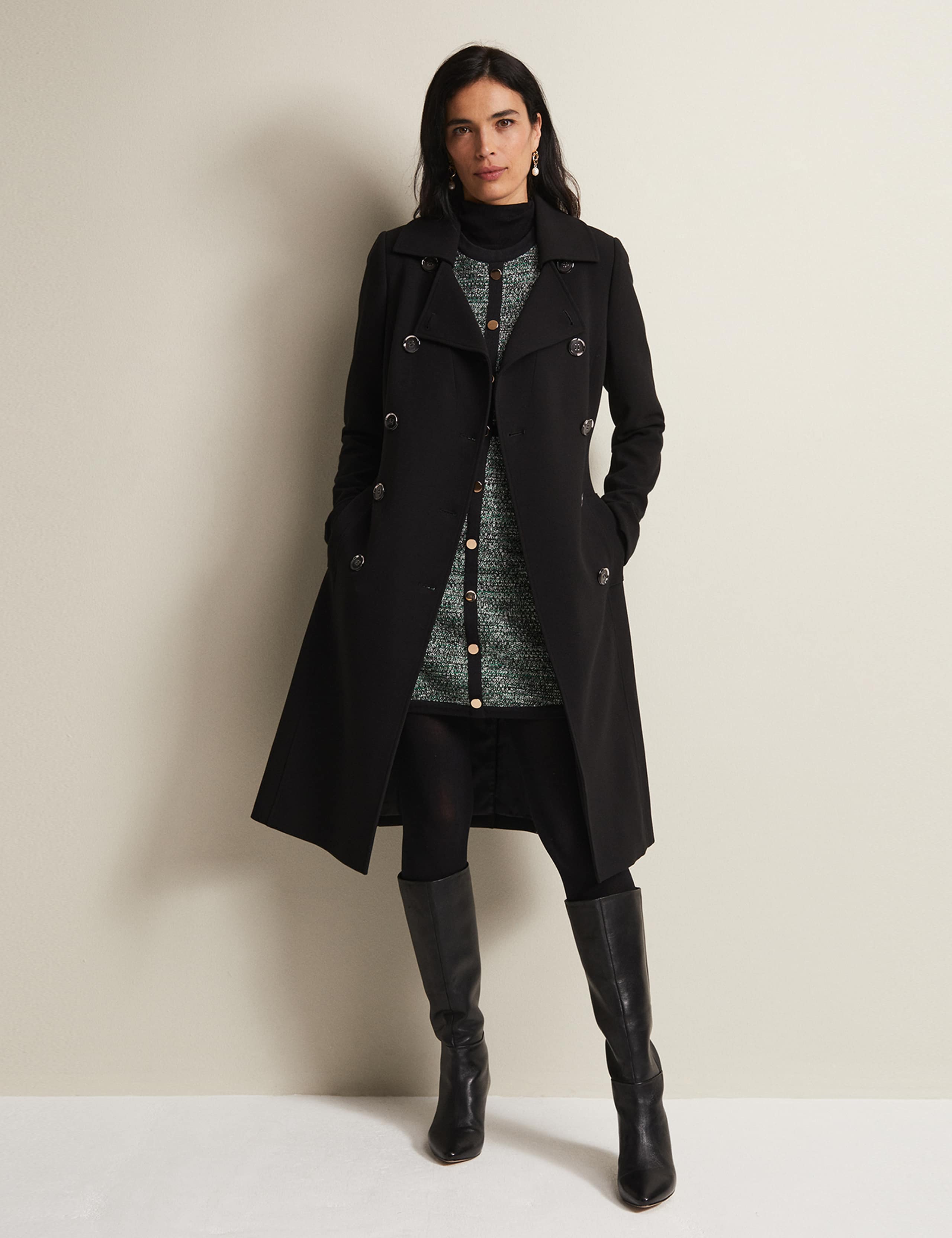 Belted Double Breasted Trench Coat 3 of 6