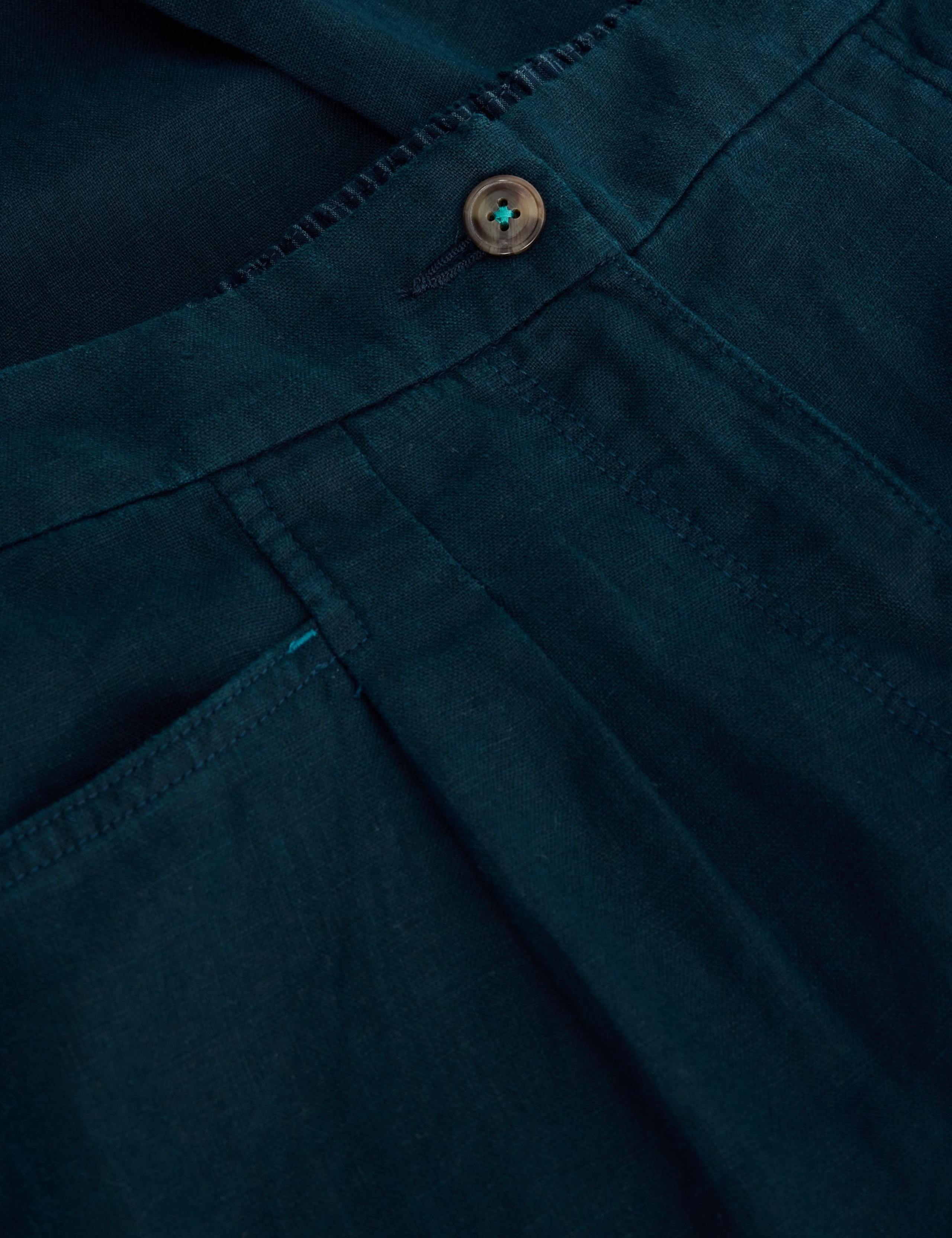 Pure Linen Pleat Front Trousers 6 of 6