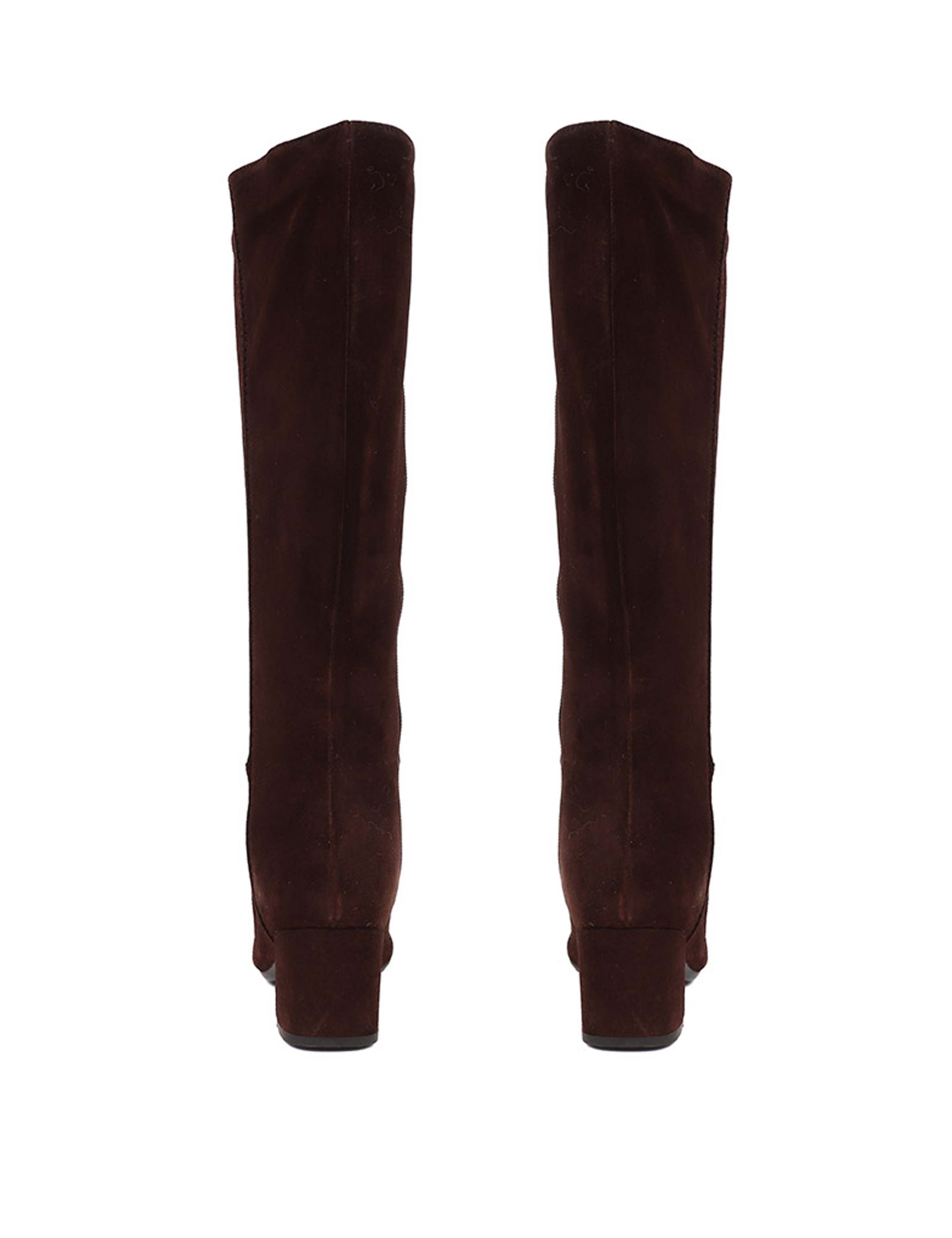 Suede Block Heel Knee High Boots 4 of 6