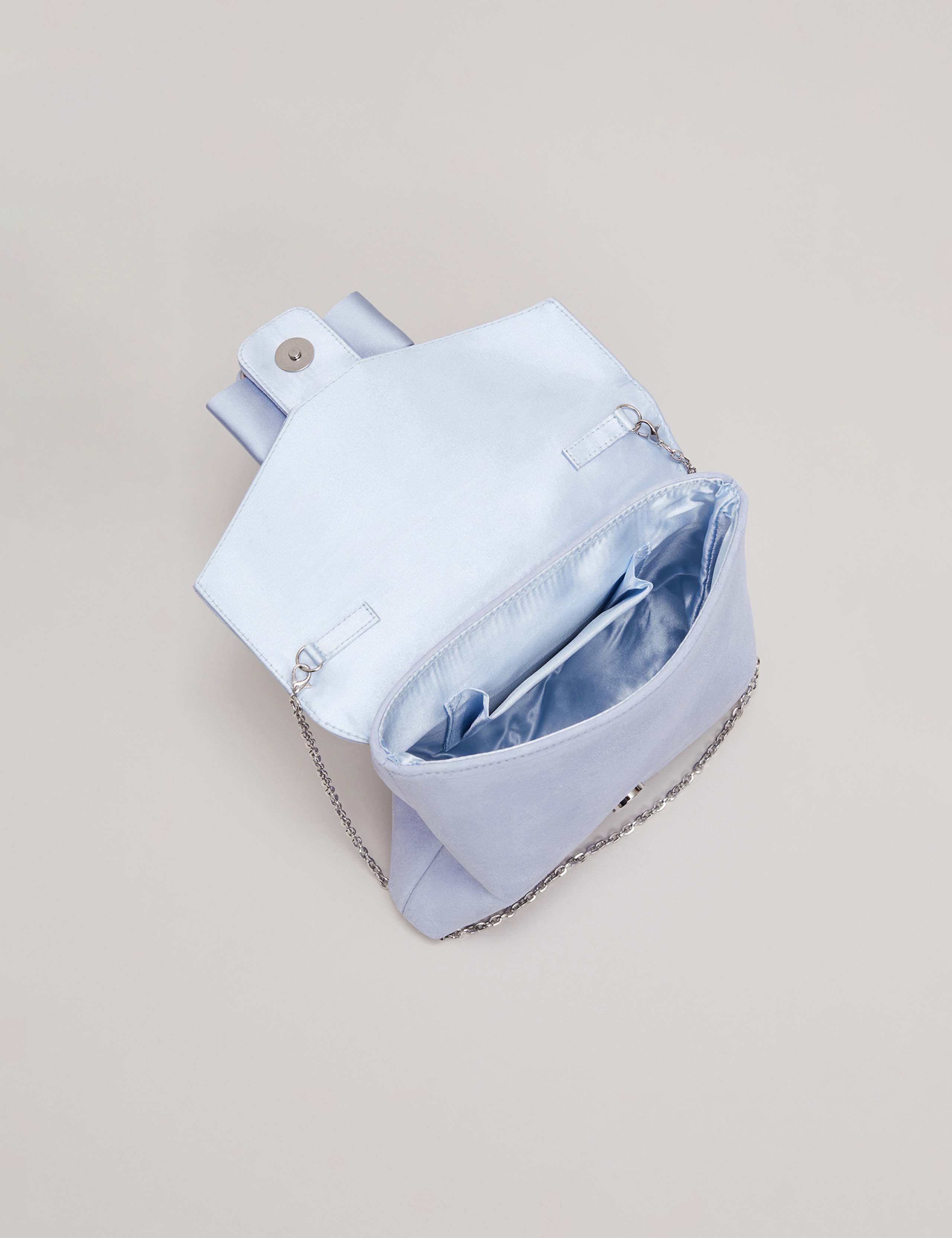 Suede Buckle Detail Clutch Bag 6 of 7