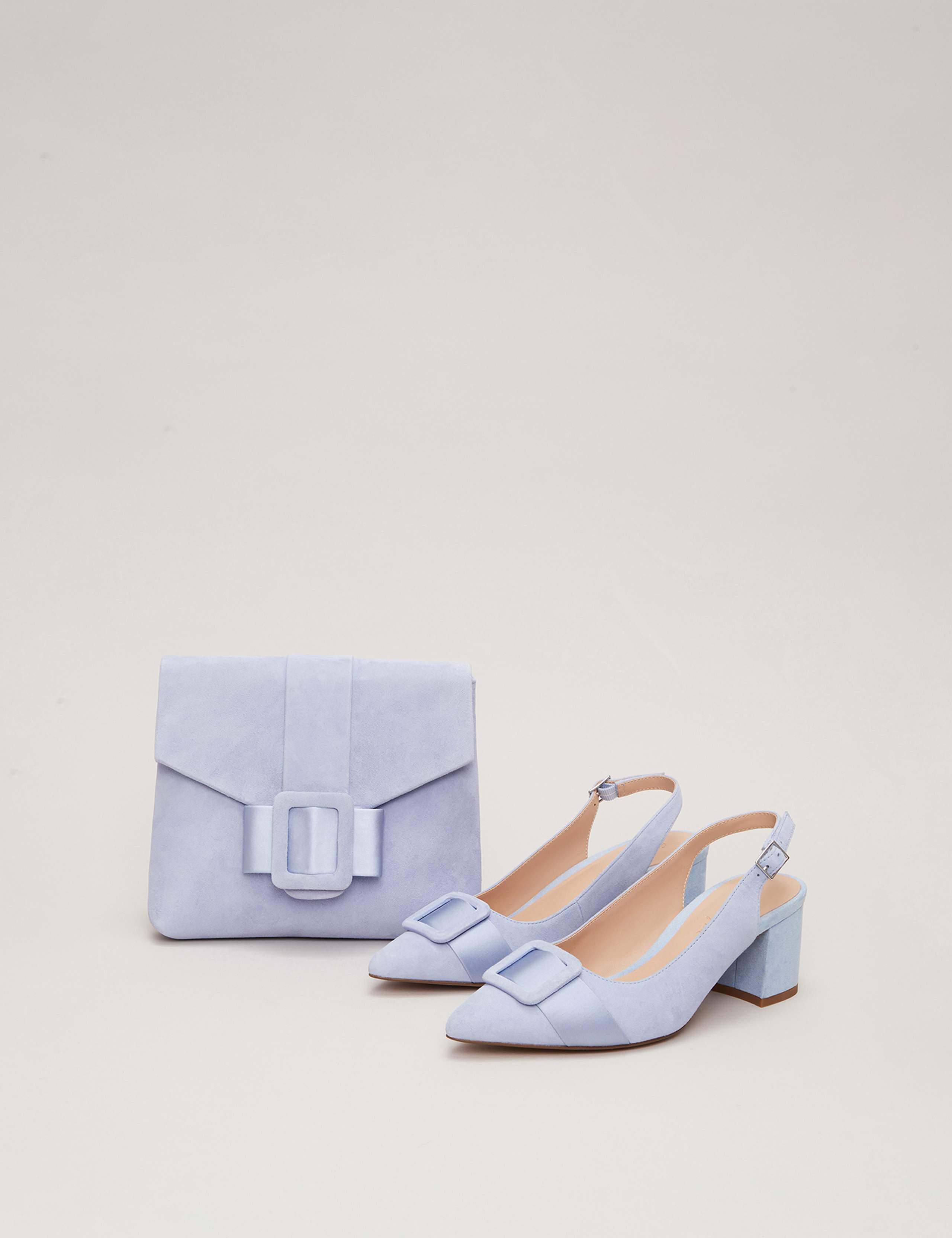 Suede Buckle Detail Clutch Bag 7 of 7