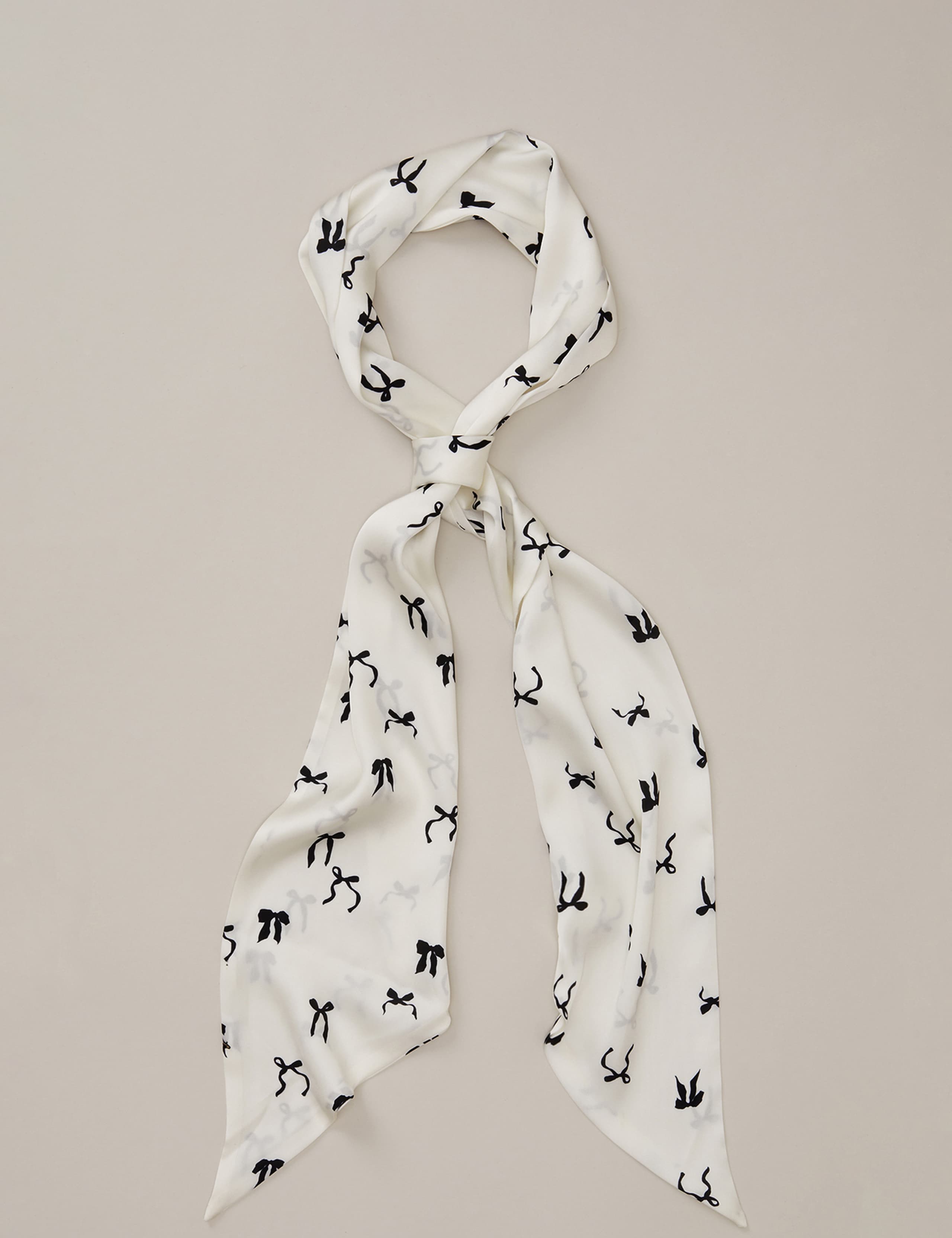 Bow Print Skinny Scarf 2 of 4