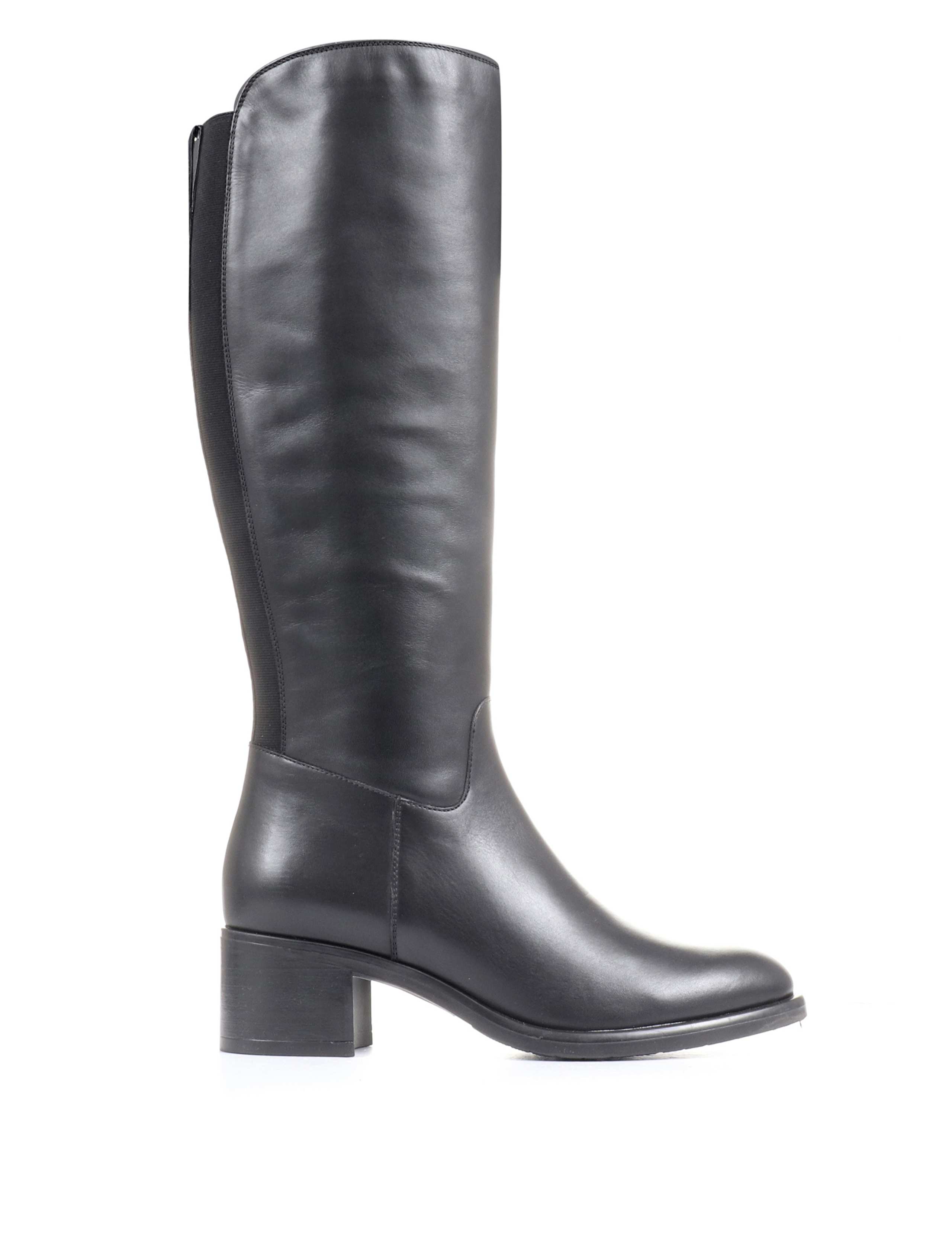 Leather Block Heel Knee High Boots 4 of 7