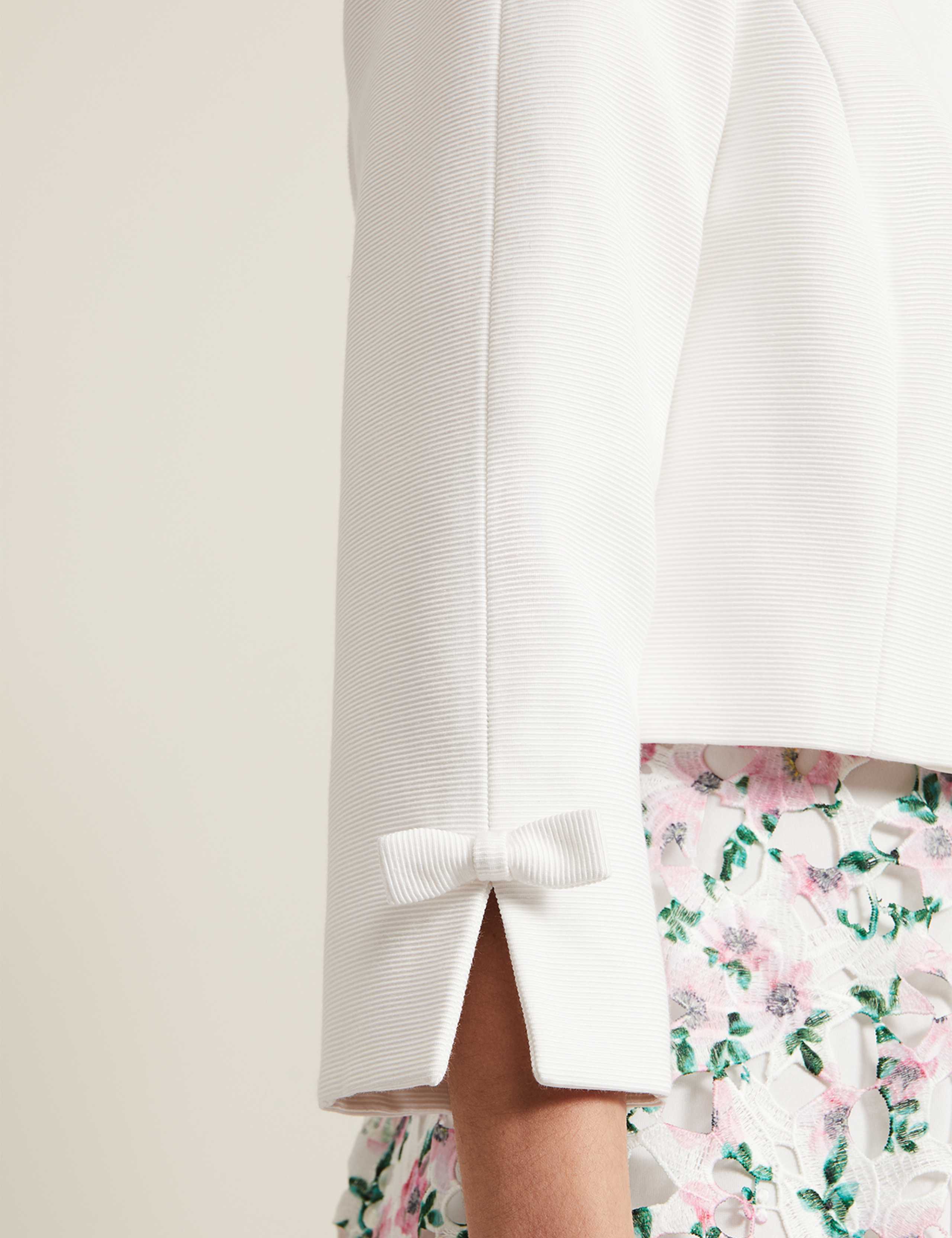 Cotton Rich Collarless Bow Short Jacket 6 of 6