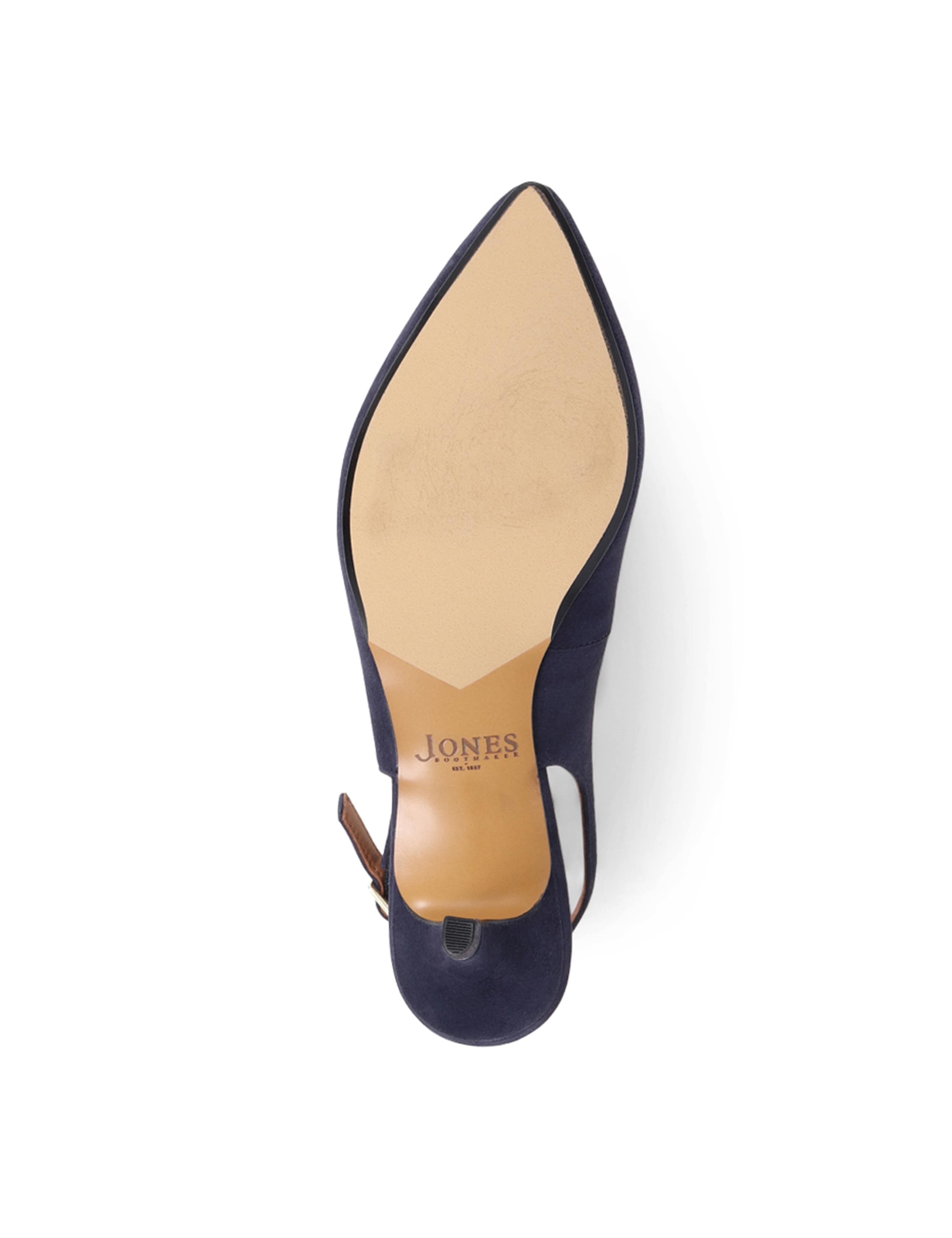 Leather Kitten Heel Pointed Slingback Shoes 5 of 6
