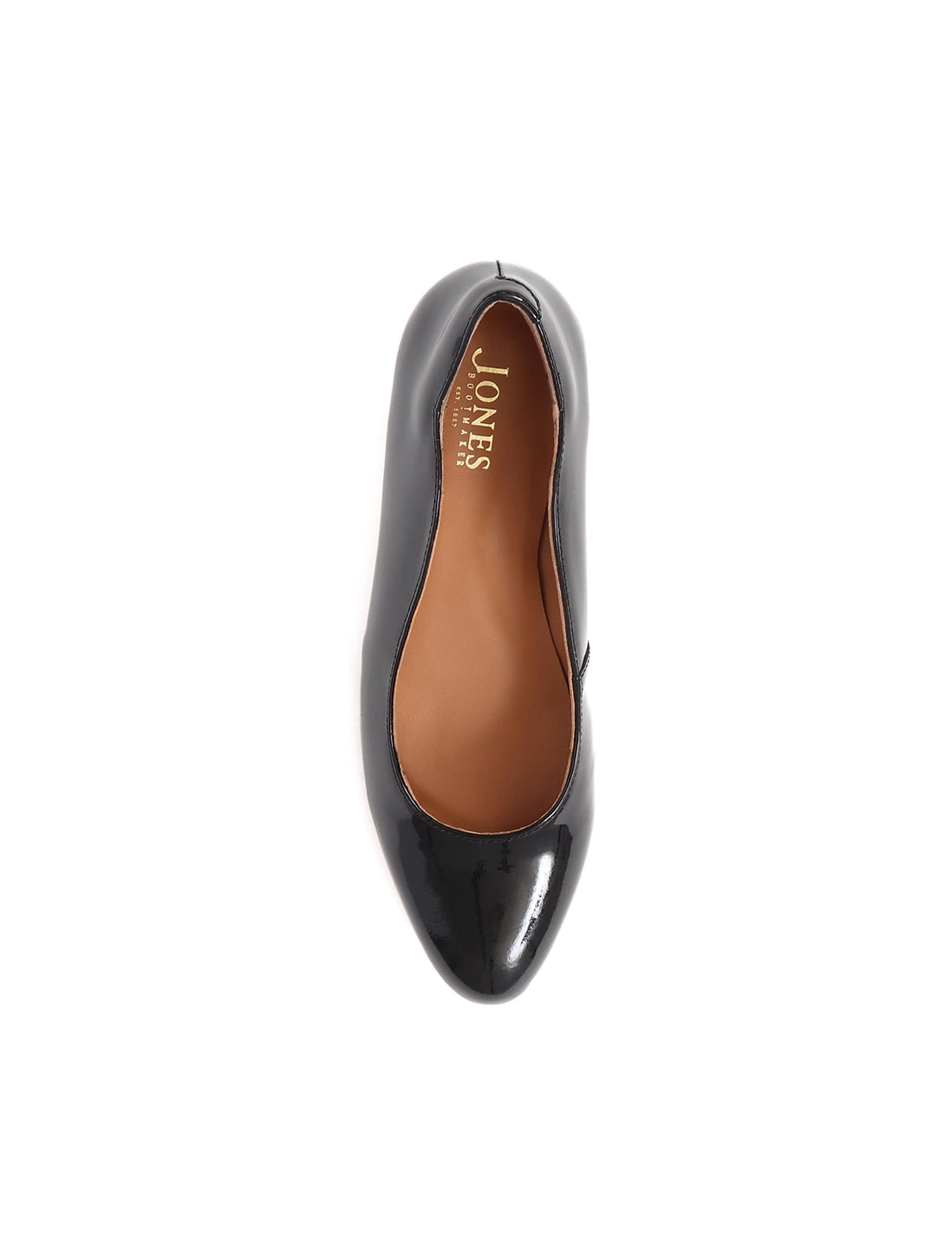 Leather Patent Slip On Block Heel Shoes 5 of 7