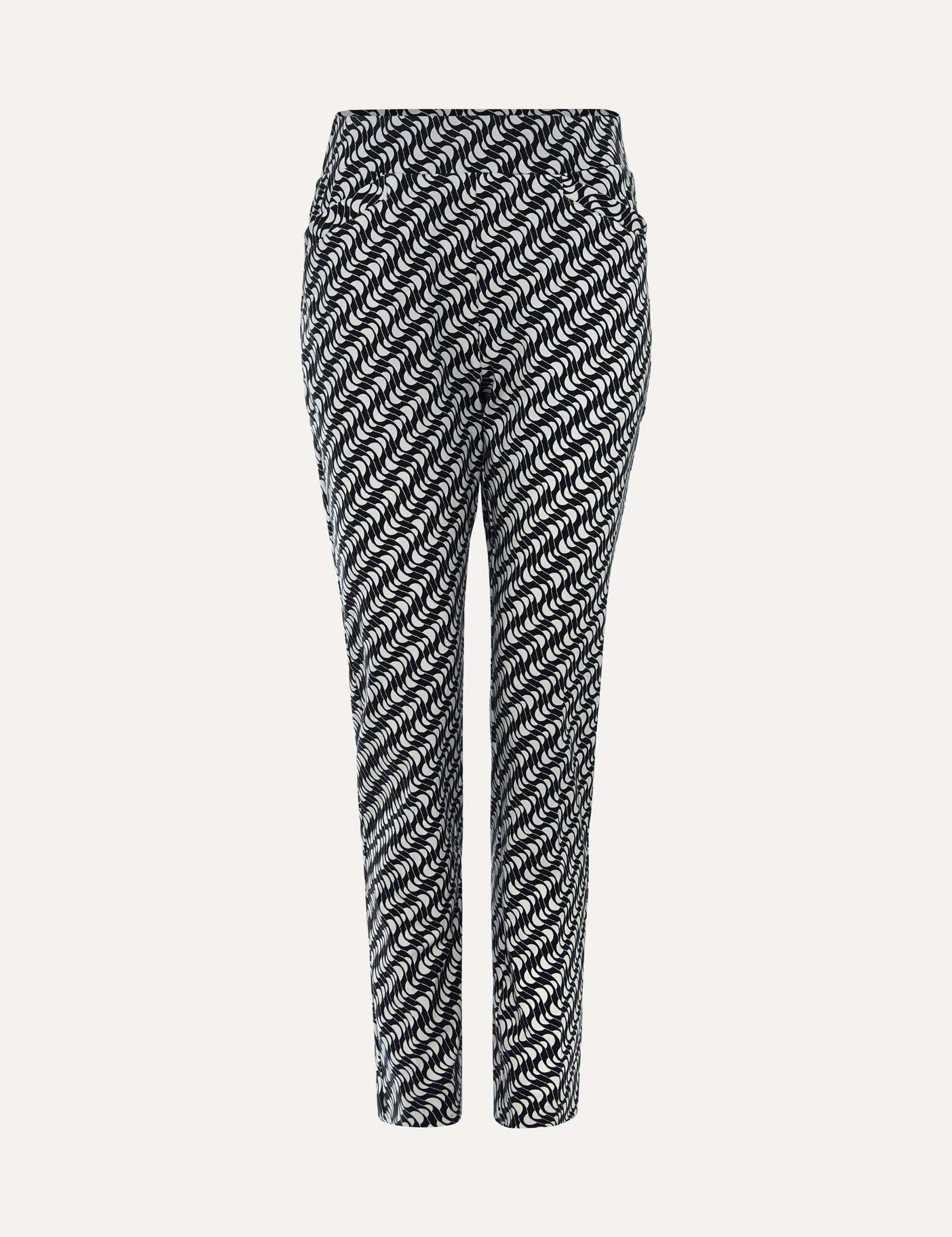 Printed Straight Leg Cropped Trousers 2 of 7