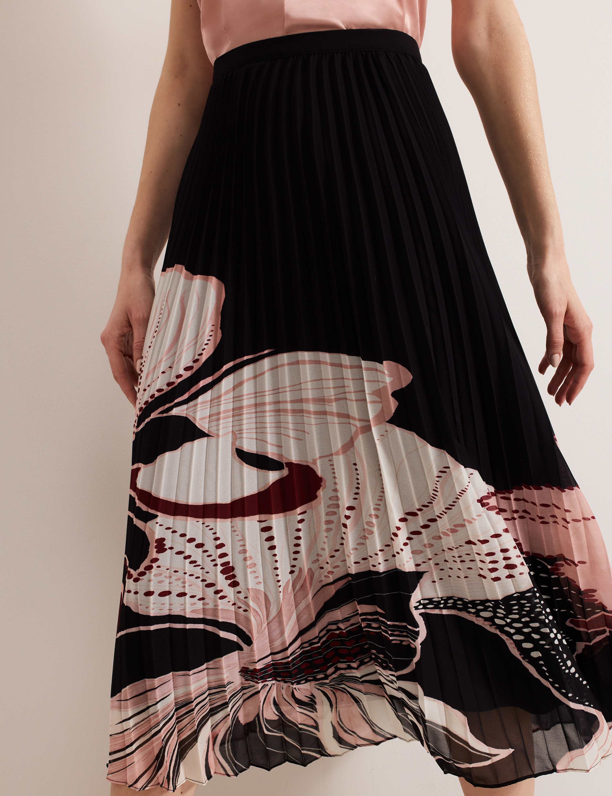 Floral Pleated Midi Skirt 6 of 6