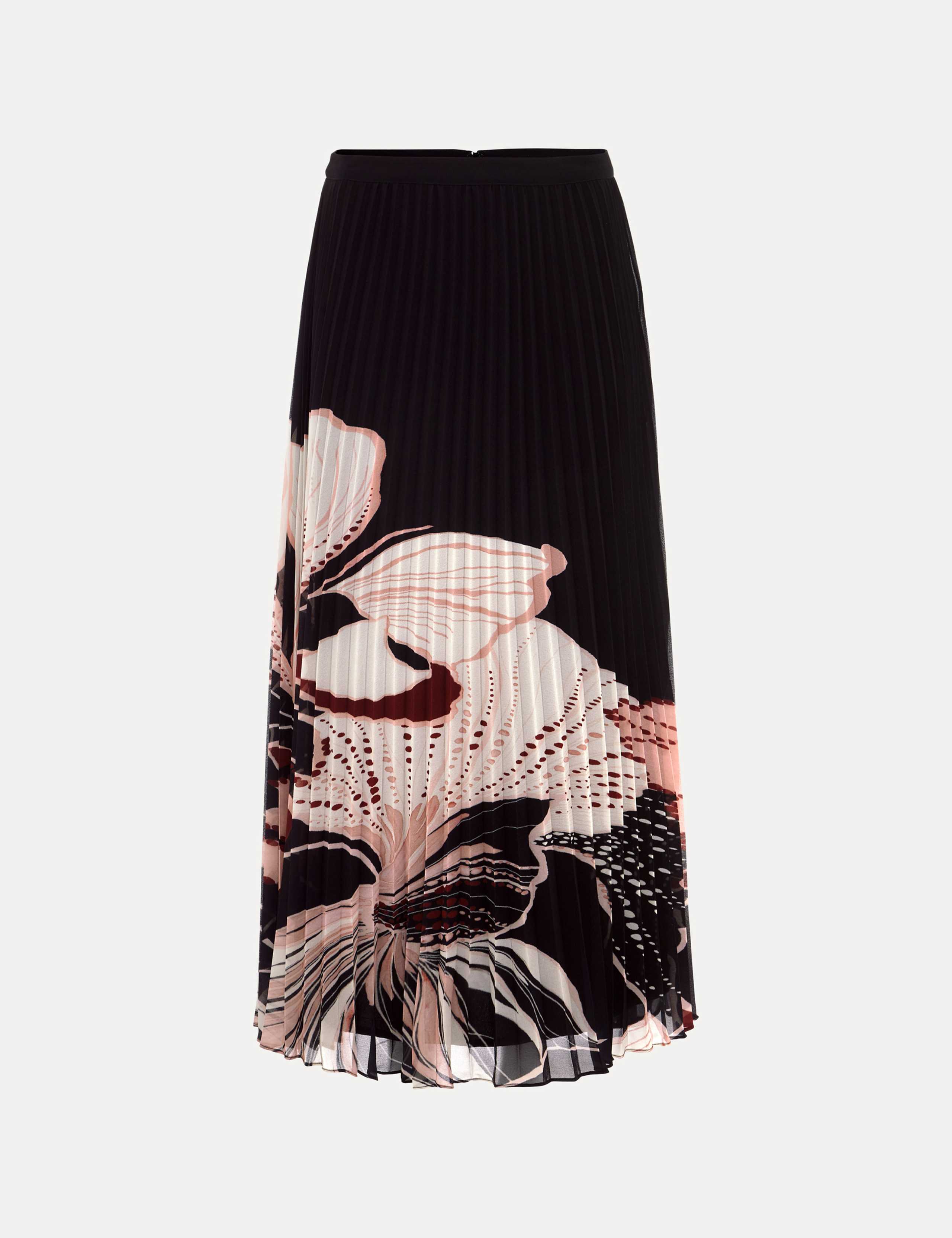 Floral Pleated Midi Skirt 2 of 6