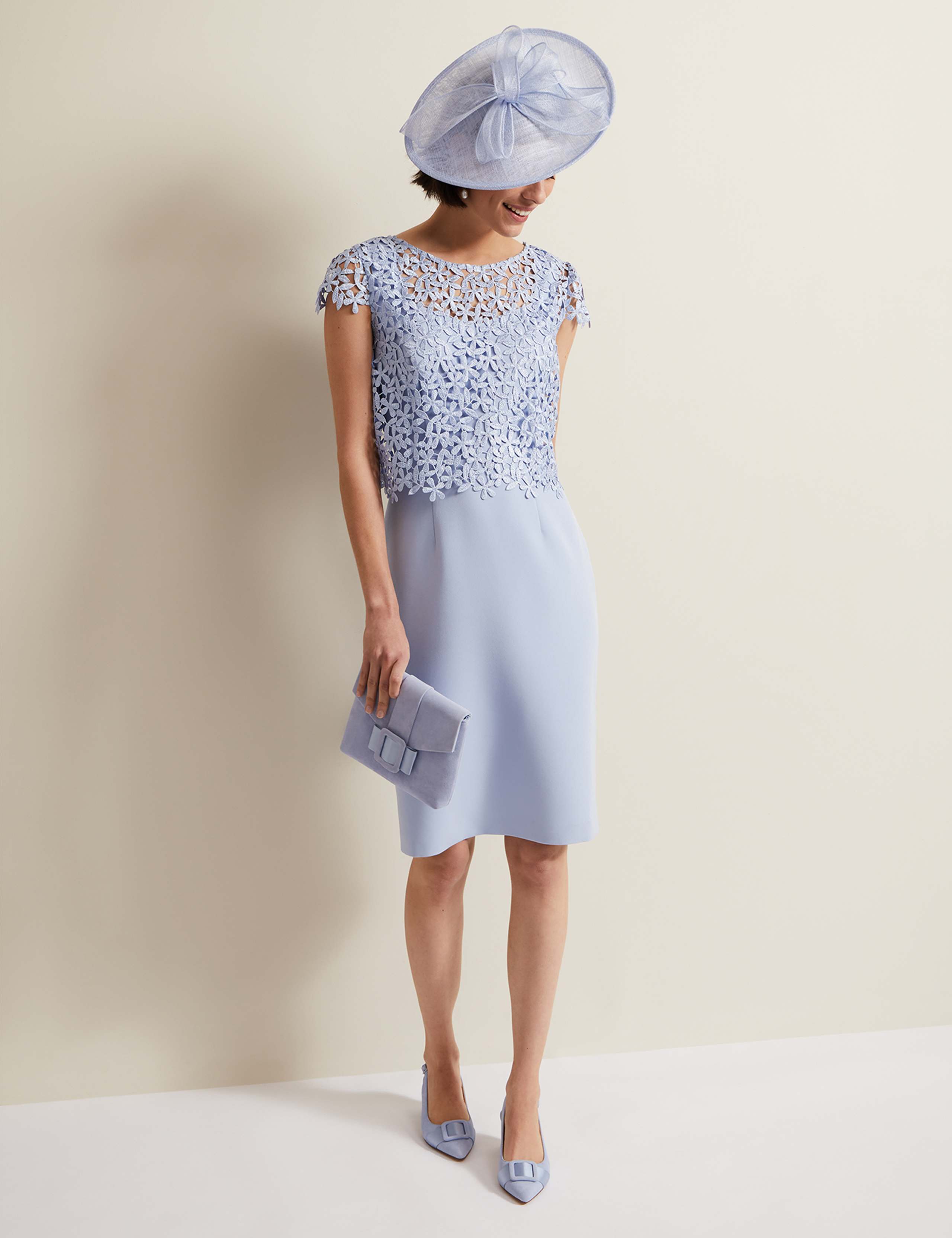 Doube Layer Lace Shift Dress 1 of 8