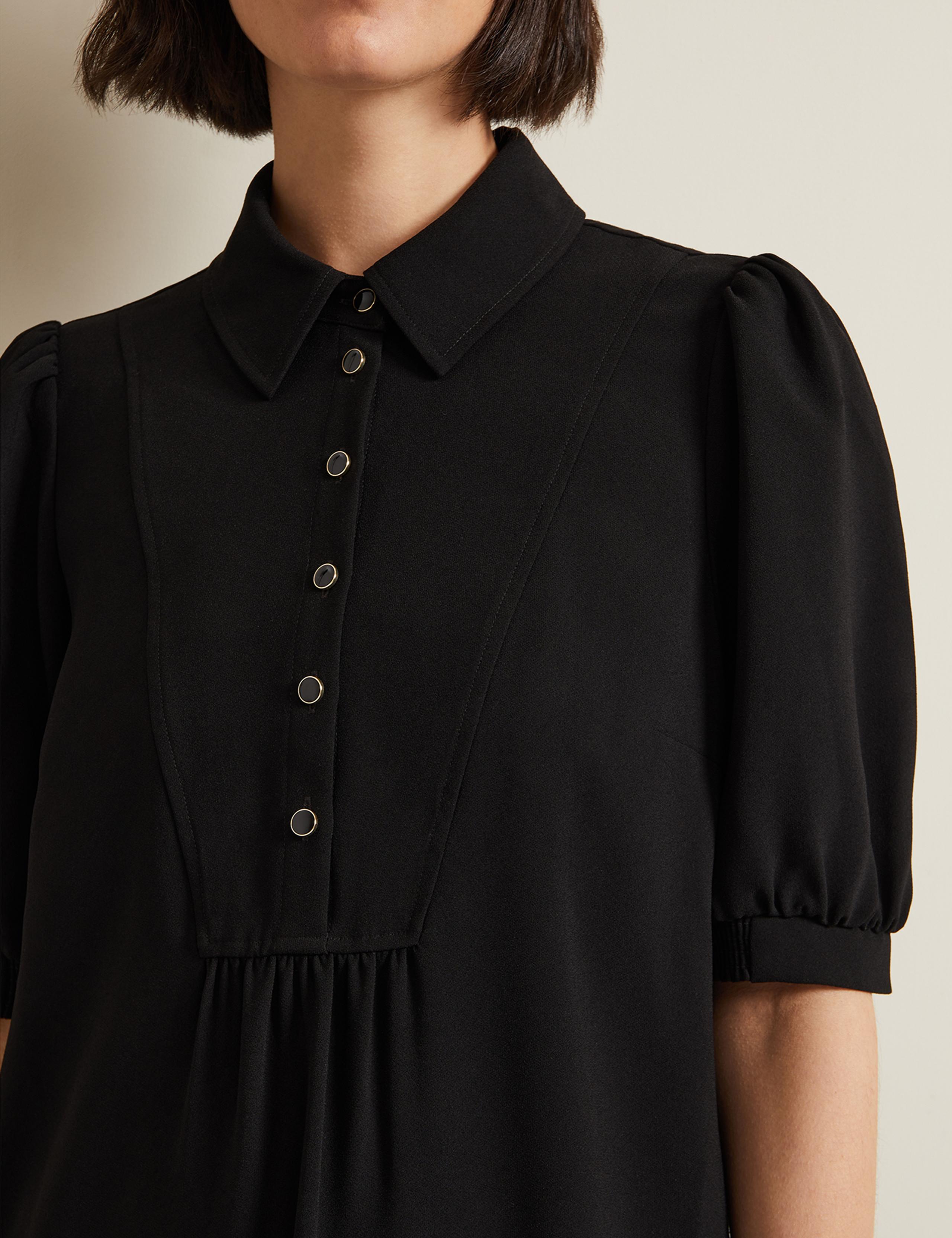 Collared Button Detail Mini Swing Dress 5 of 6