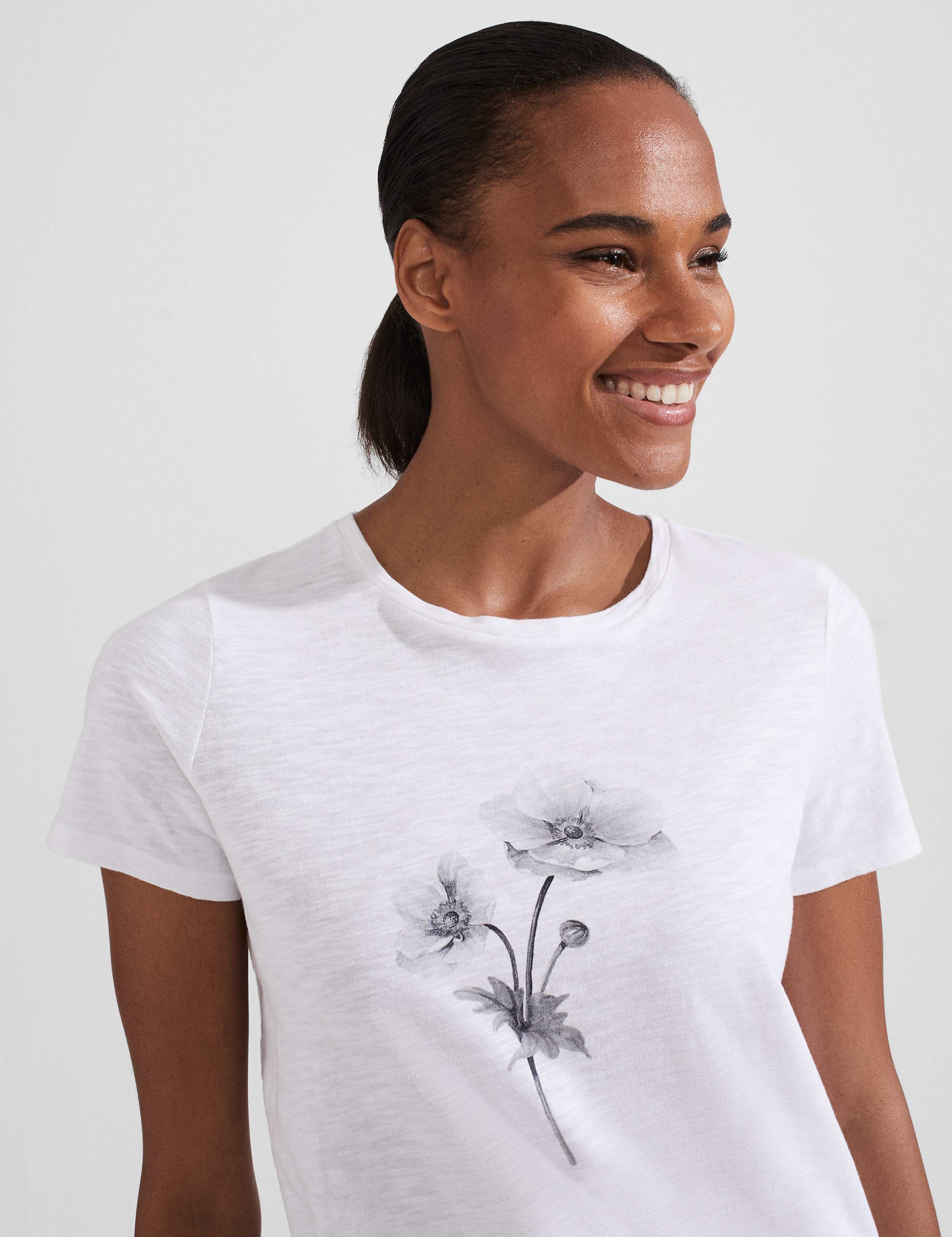 Pure Cotton Floral T-Shirt 3 of 5