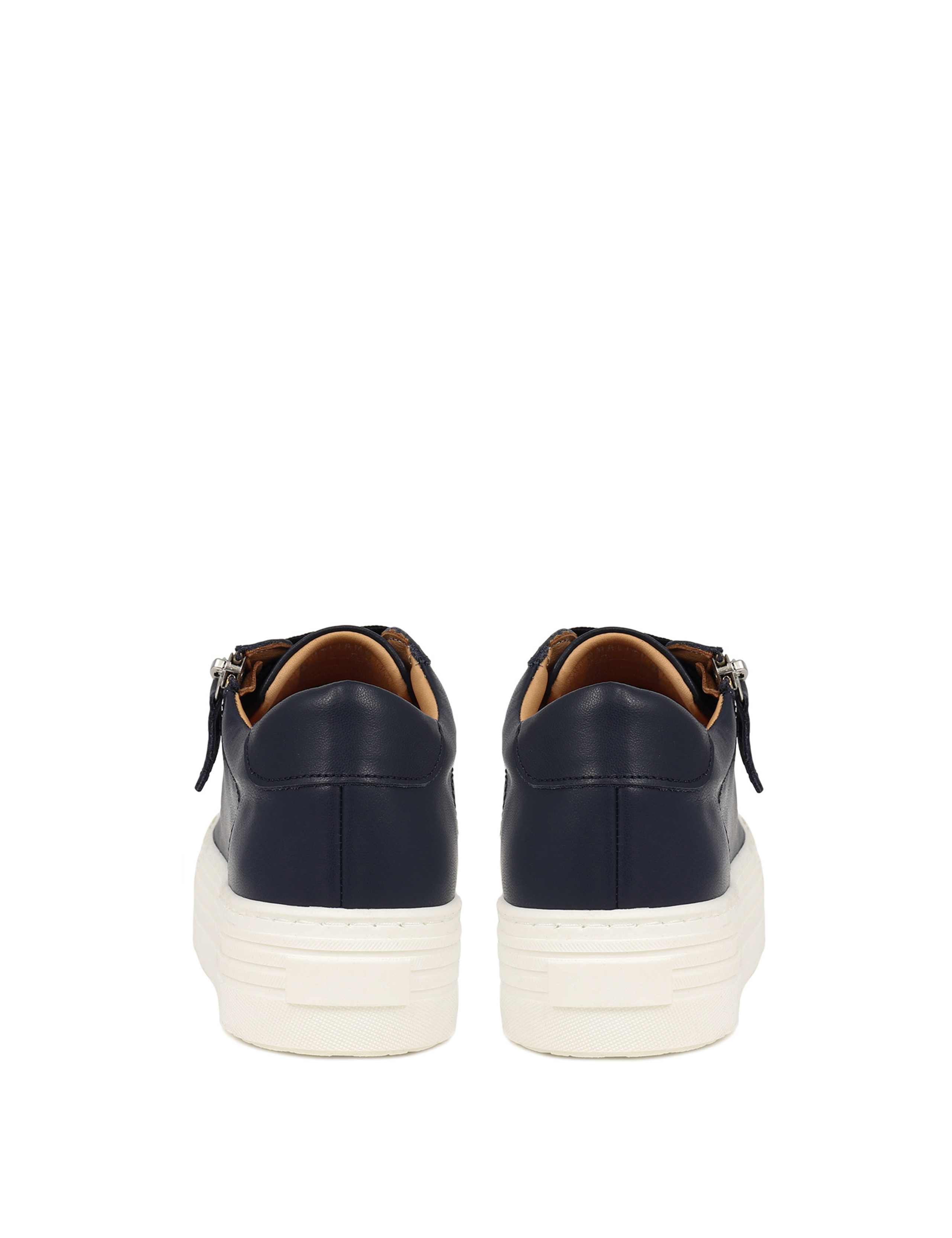 Leather Lace Up Flatform Trainers 6 of 7