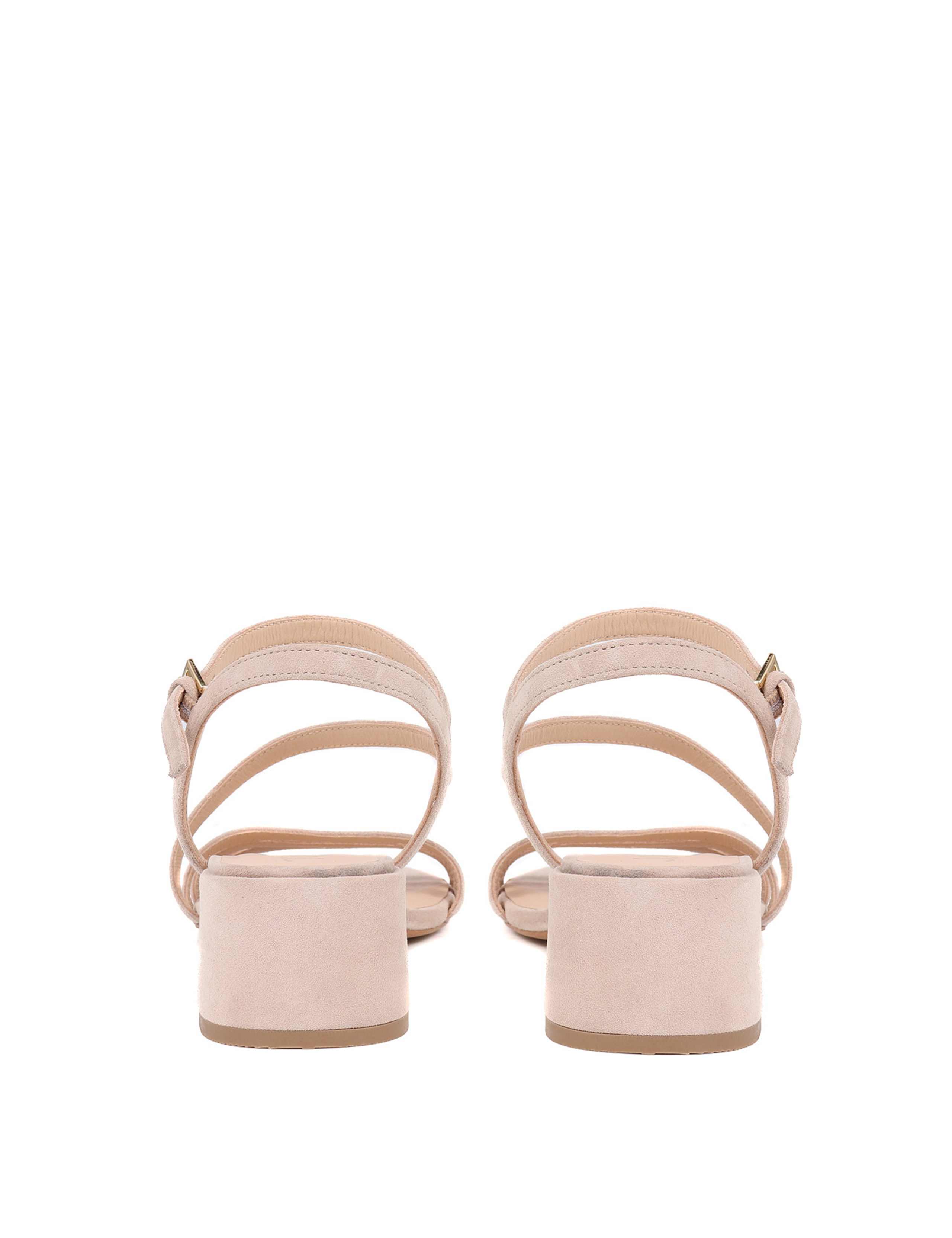 Suede Ankle Strap Block Heel Sandals 6 of 7