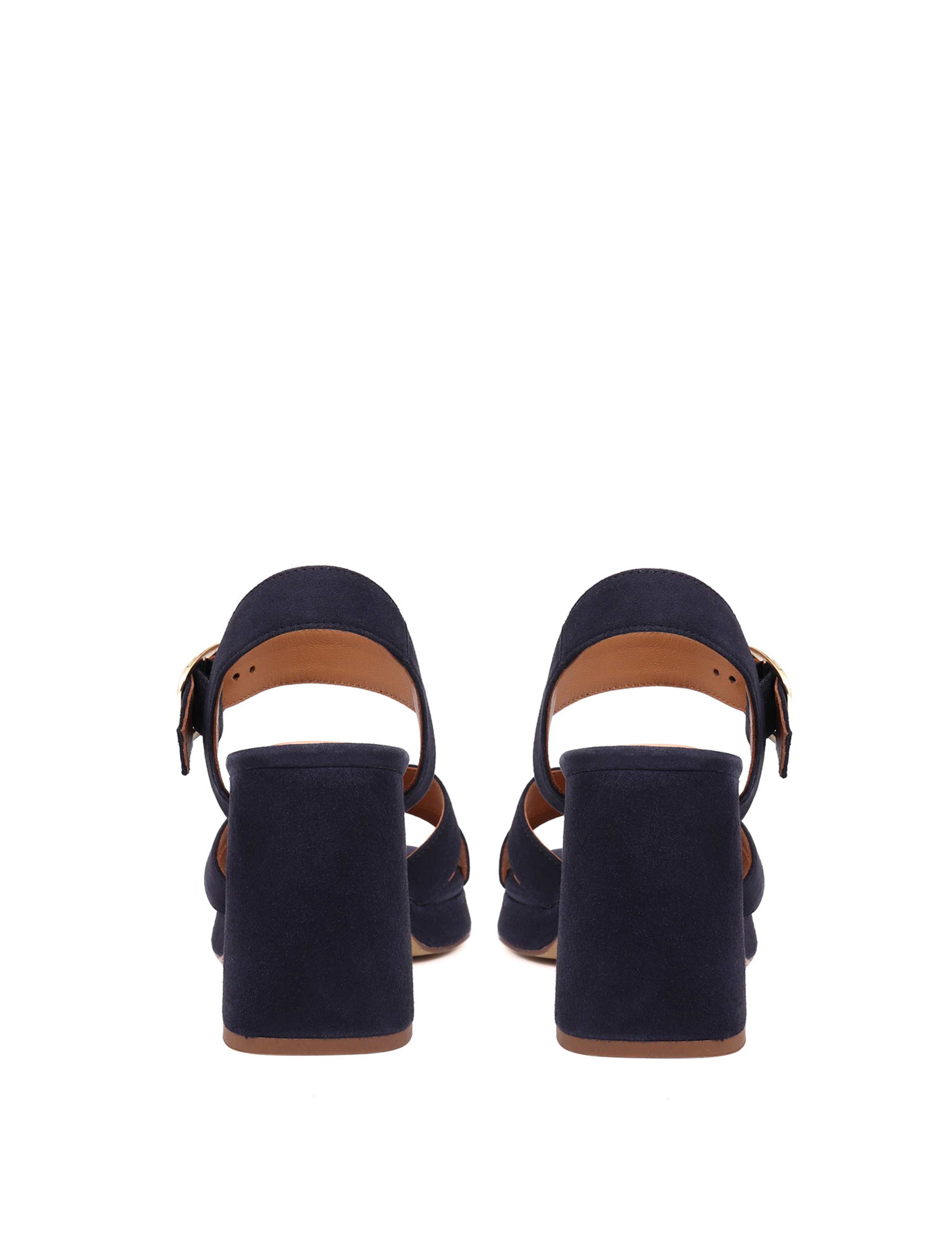 Suede Ankle Strap Block Heel Platform Sandals 6 of 7