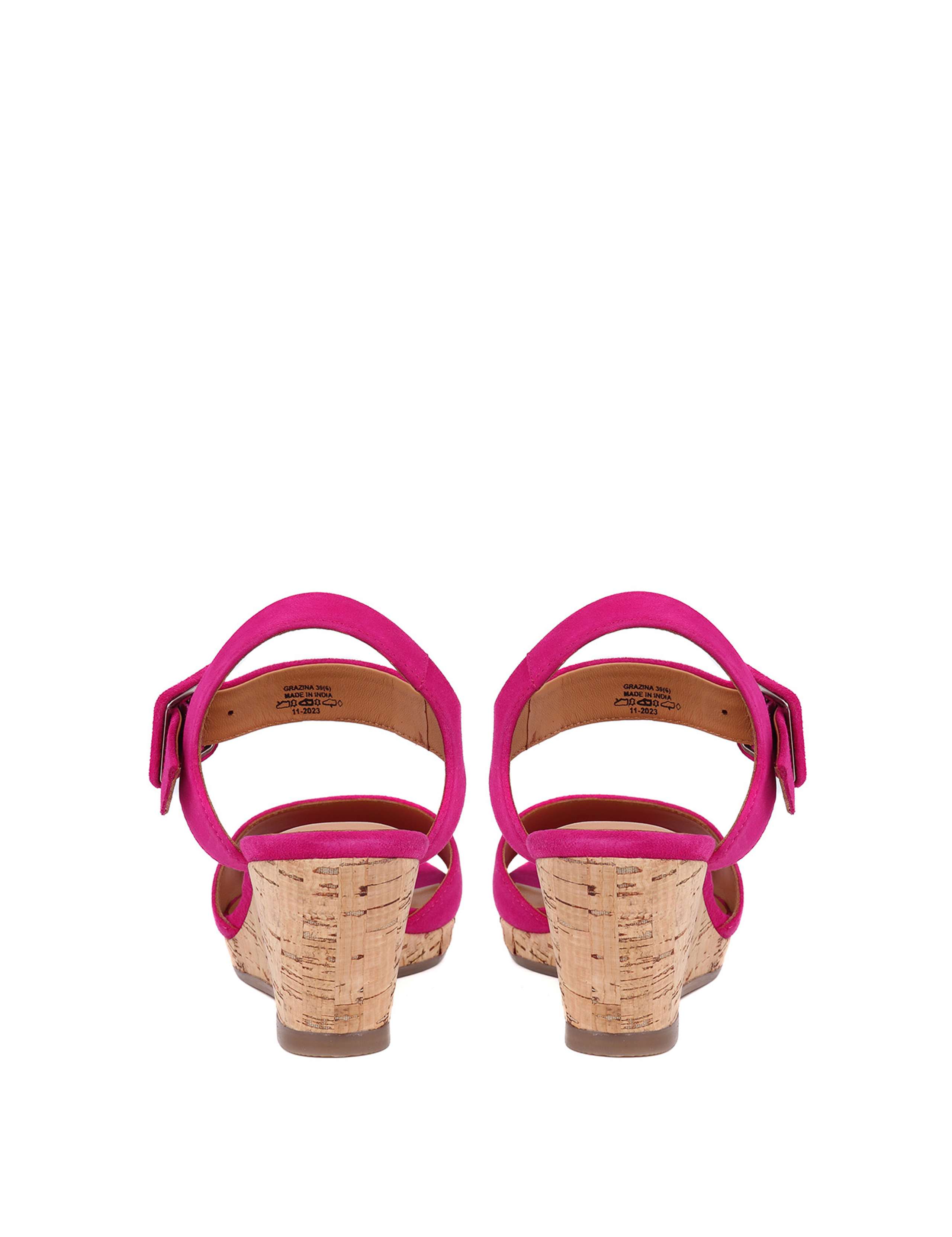 Suede Ankle Strap Wedge Sandals 6 of 7