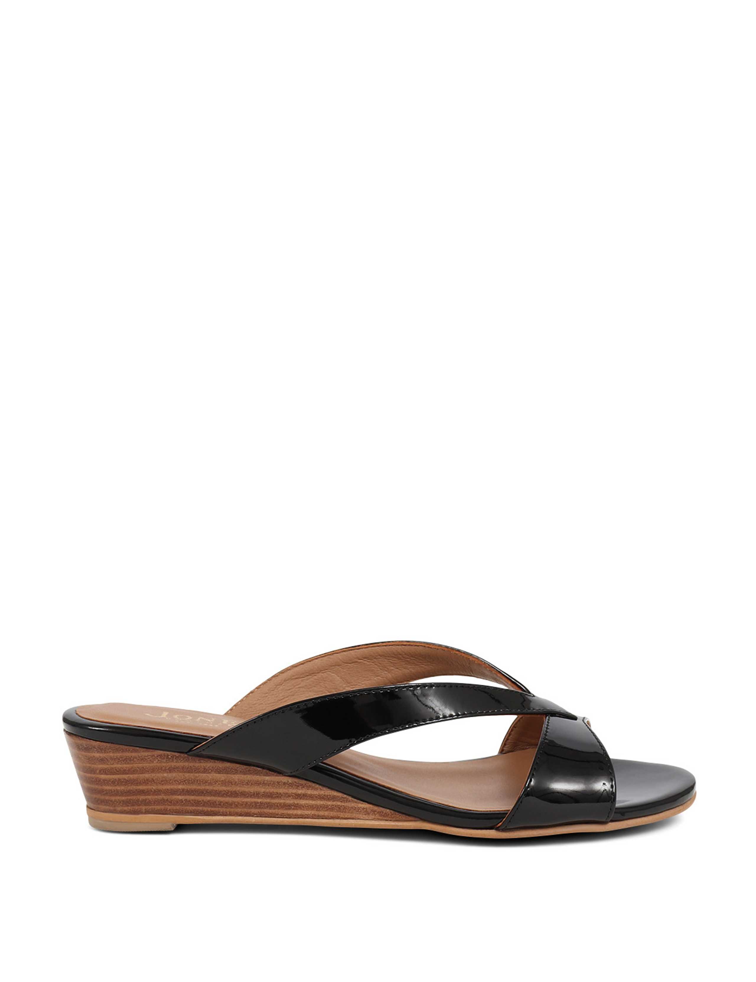 Leather Patent Wedge Mules 2 of 7