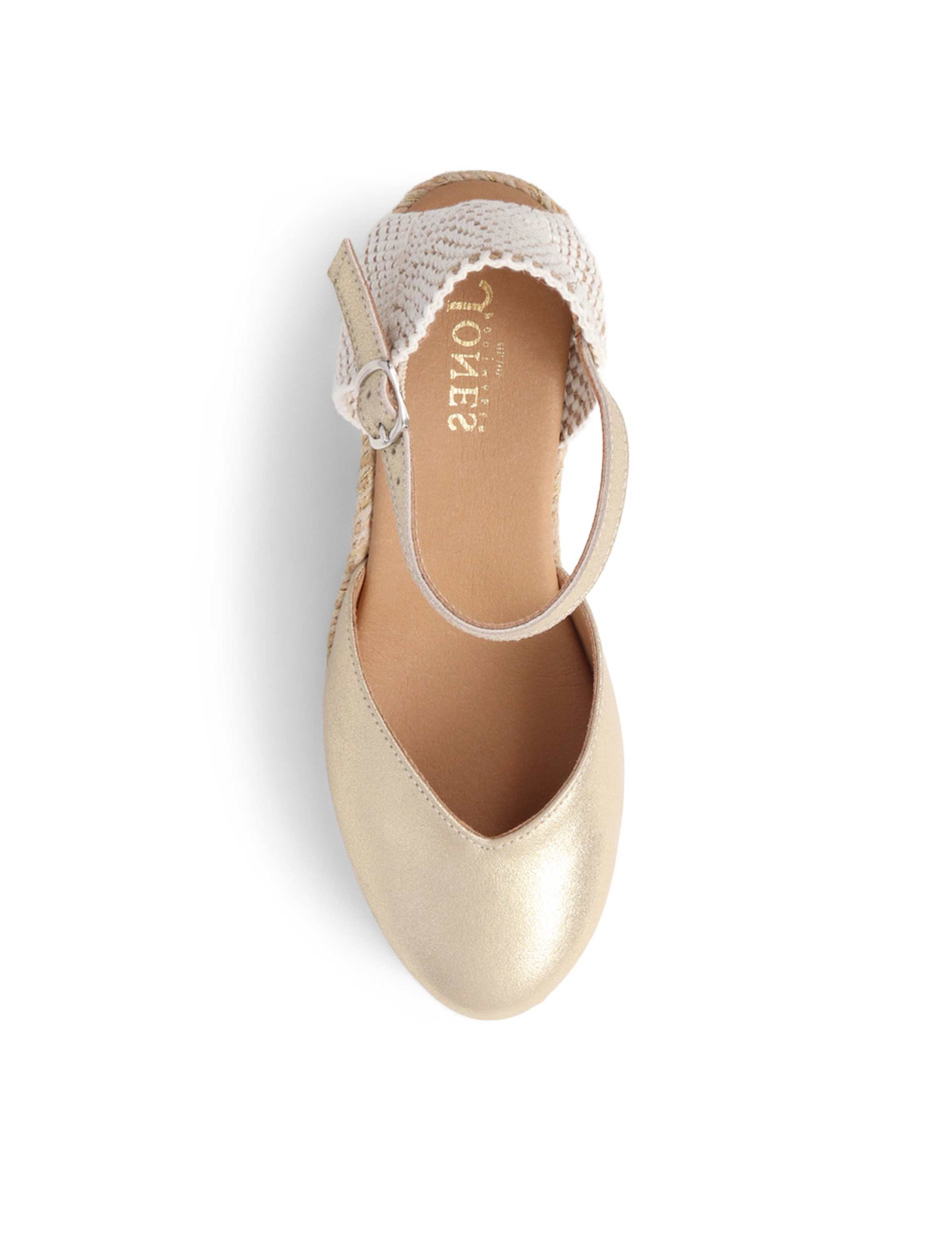 Leather Ankle Strap Wedge Espadrilles 5 of 7