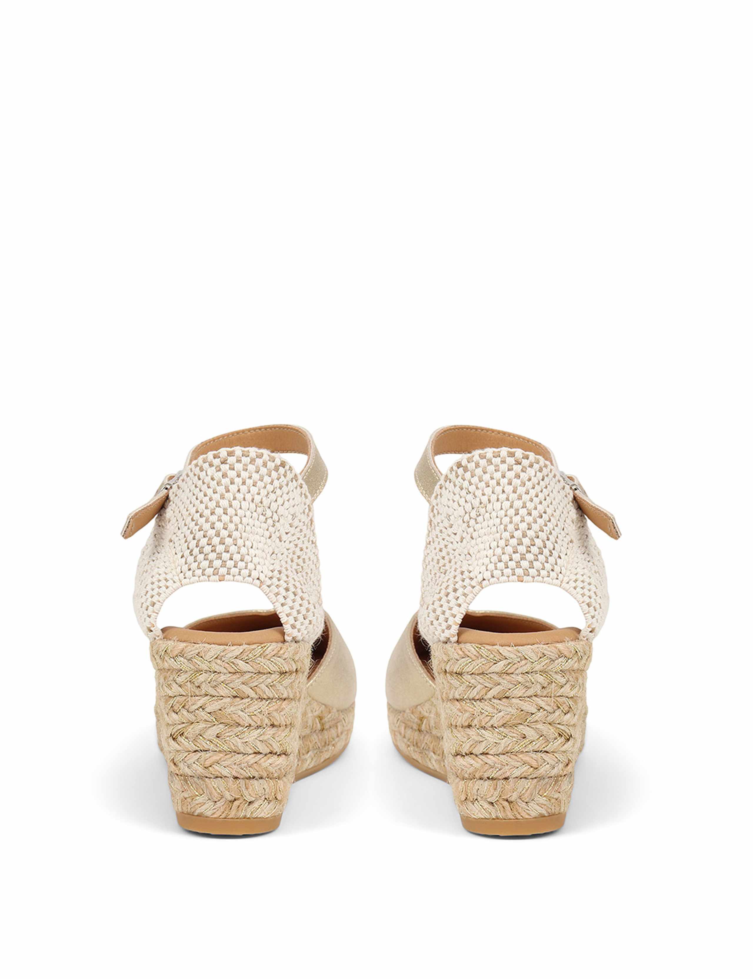 Leather Ankle Strap Wedge Espadrilles 6 of 7