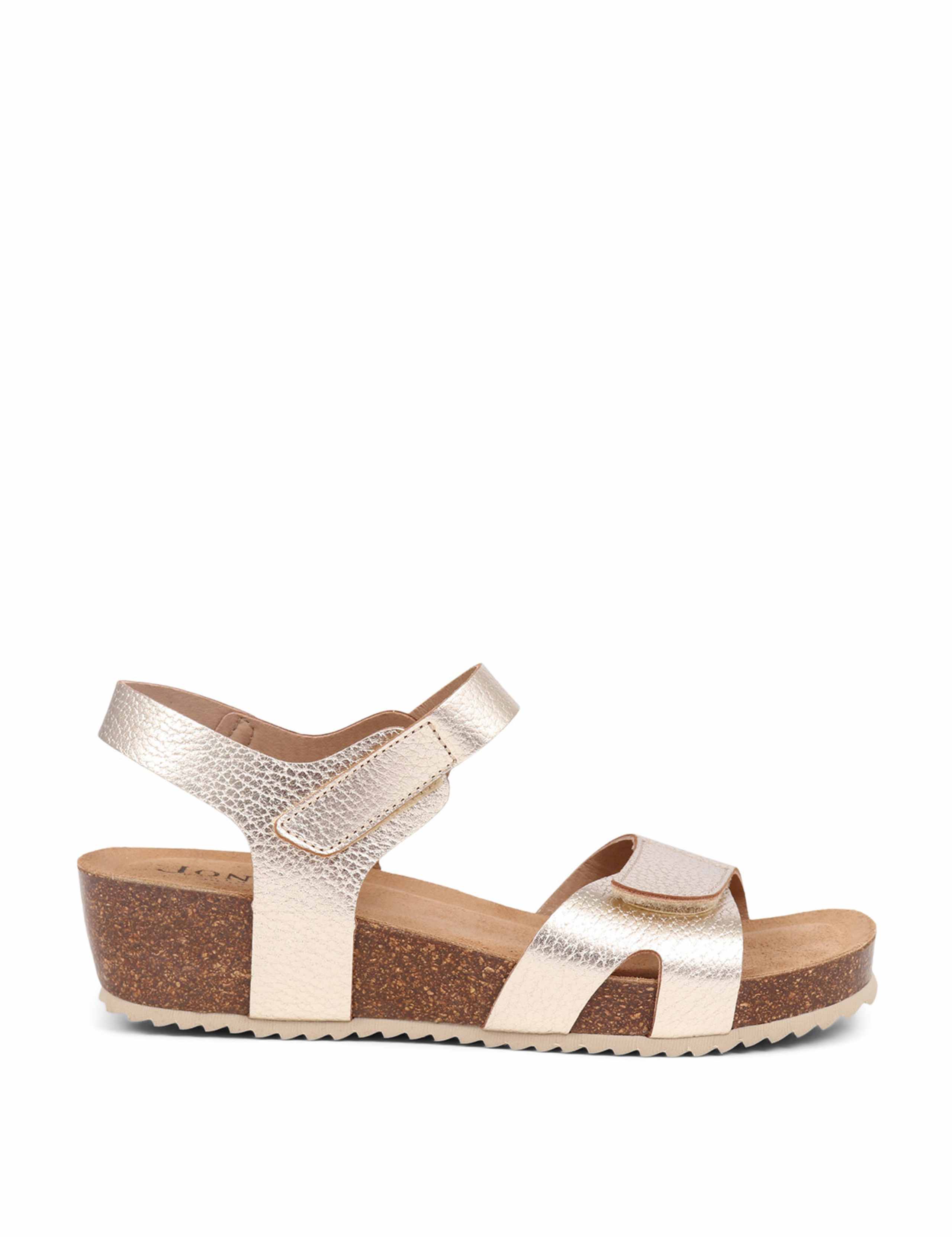 Leather Ankle Strap Flatform Sandals 2 of 7