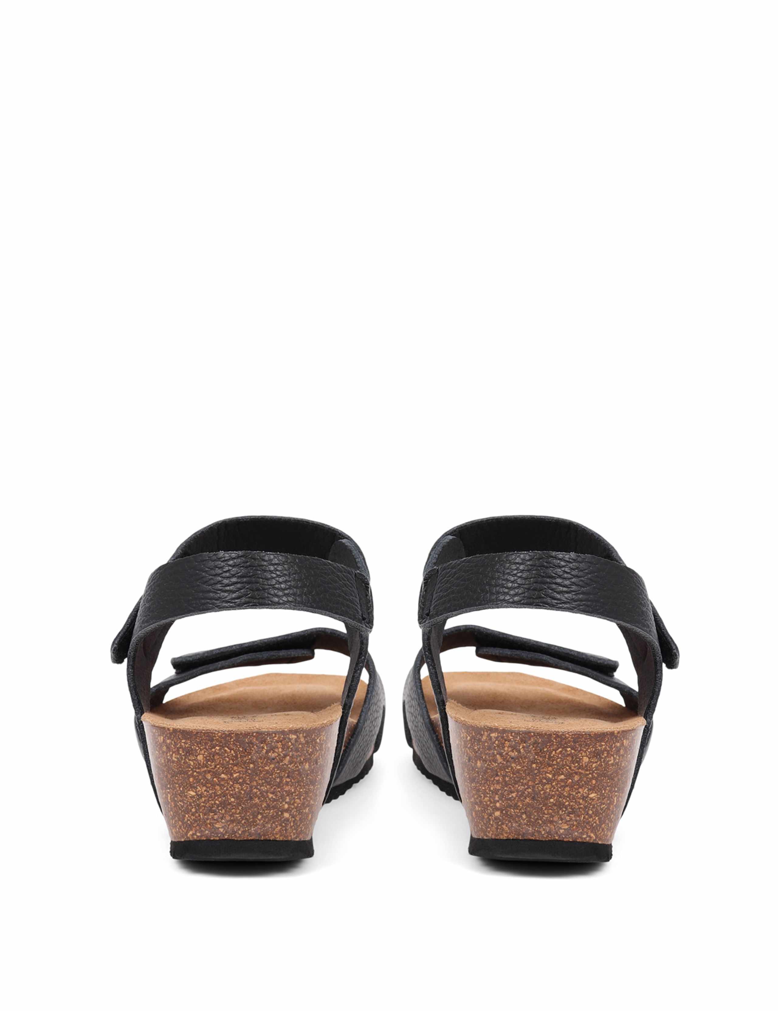 Leather Ankle Strap Flatform Sandals 6 of 7