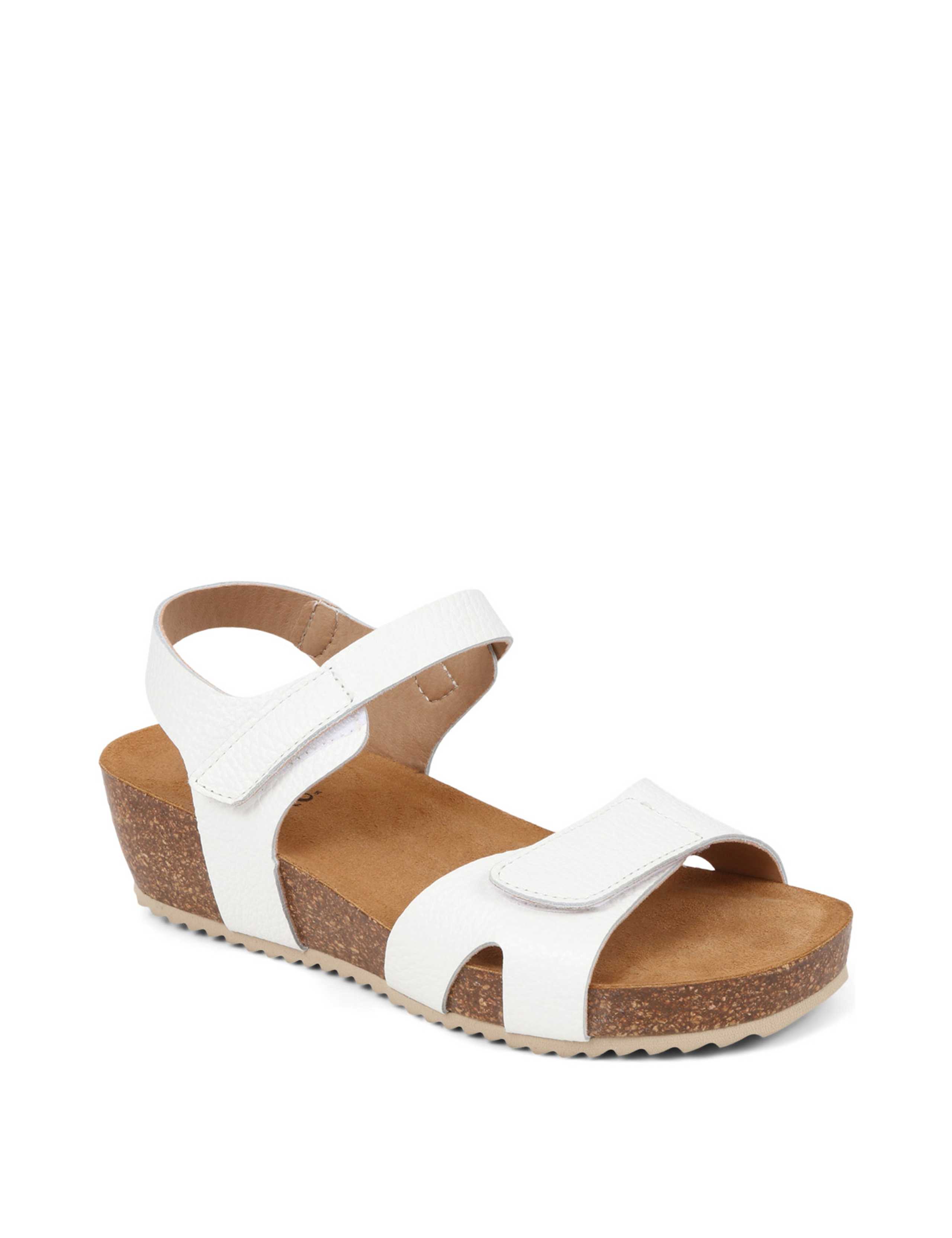 Leather Ankle Strap Flatform Sandals 3 of 6