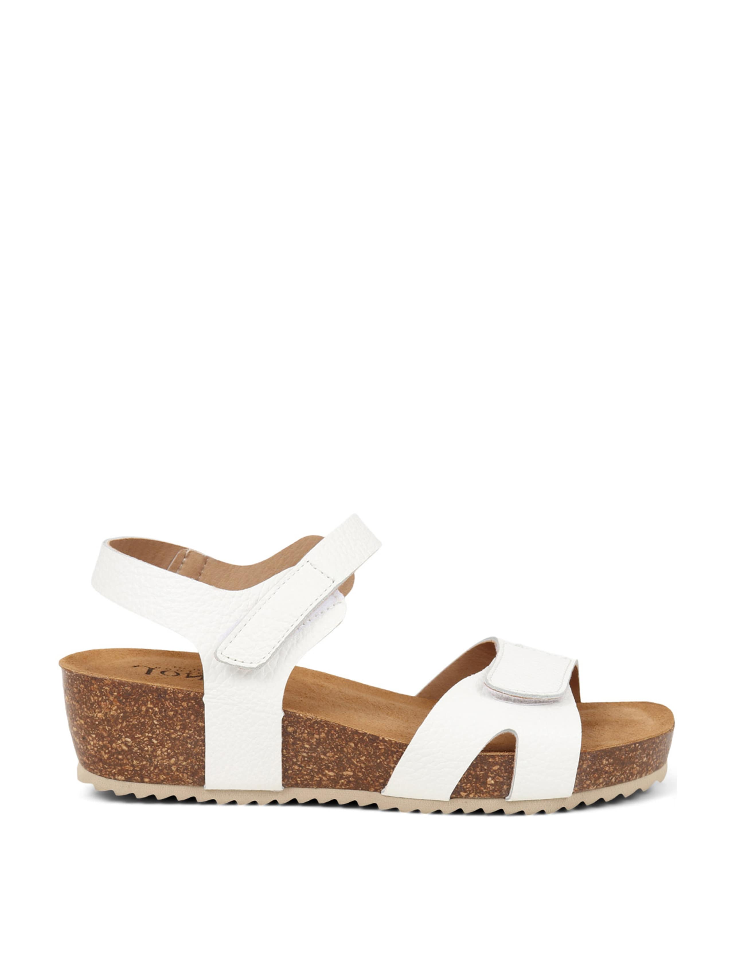 Leather Ankle Strap Flatform Sandals 2 of 6
