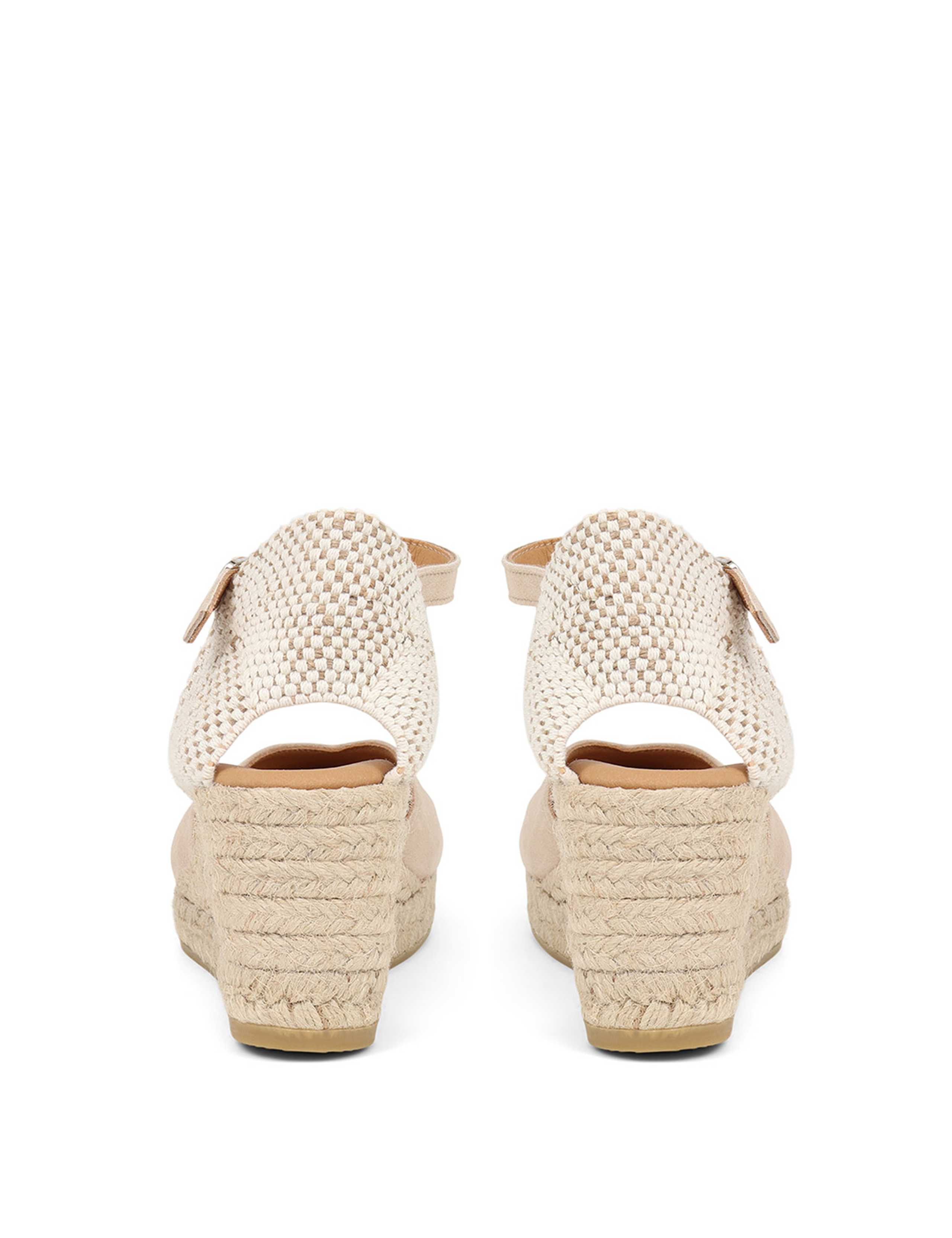 Suede Ankle Strap Wedge Espadrilles 6 of 7