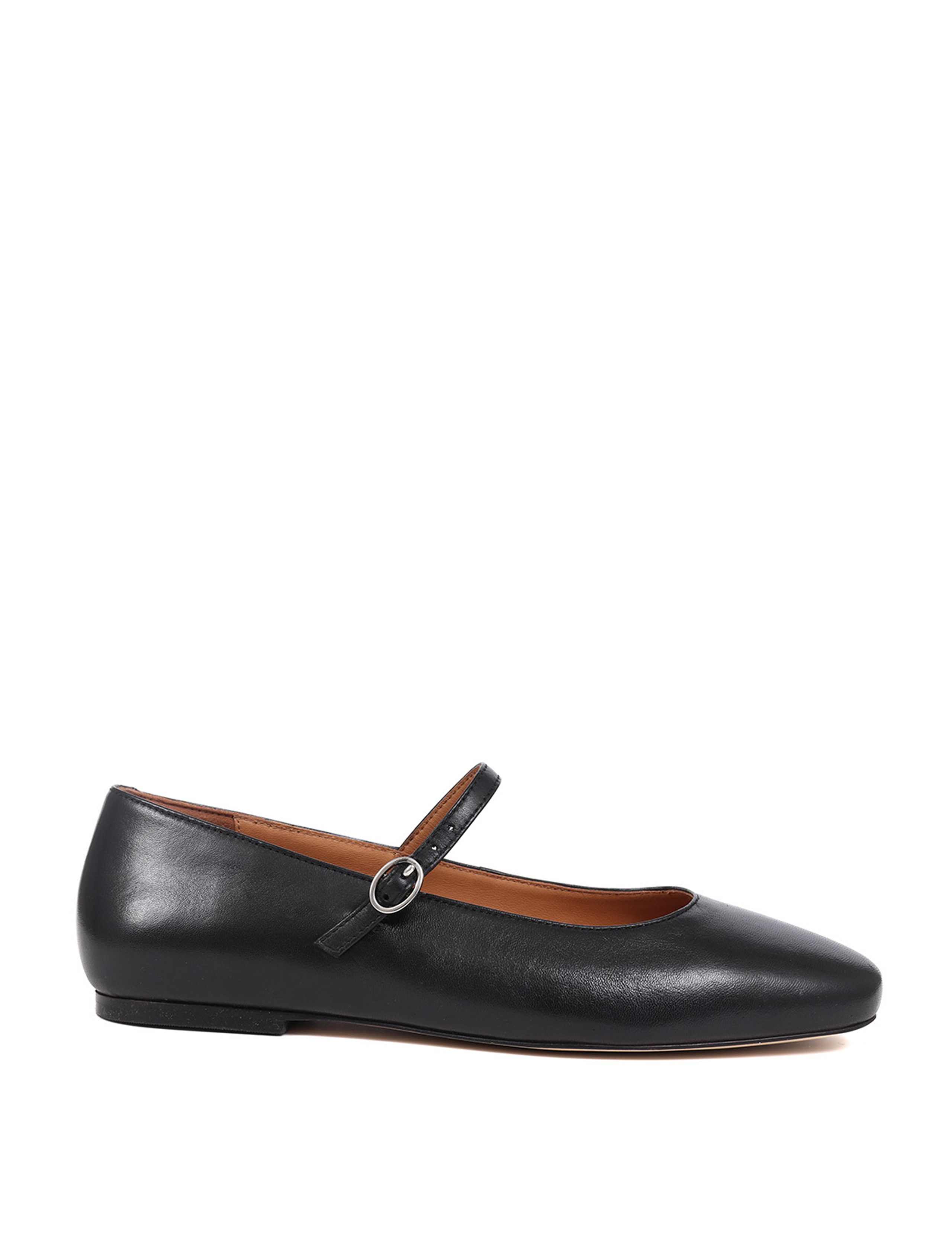 Leather Buckle Flat Pumps 2 of 8