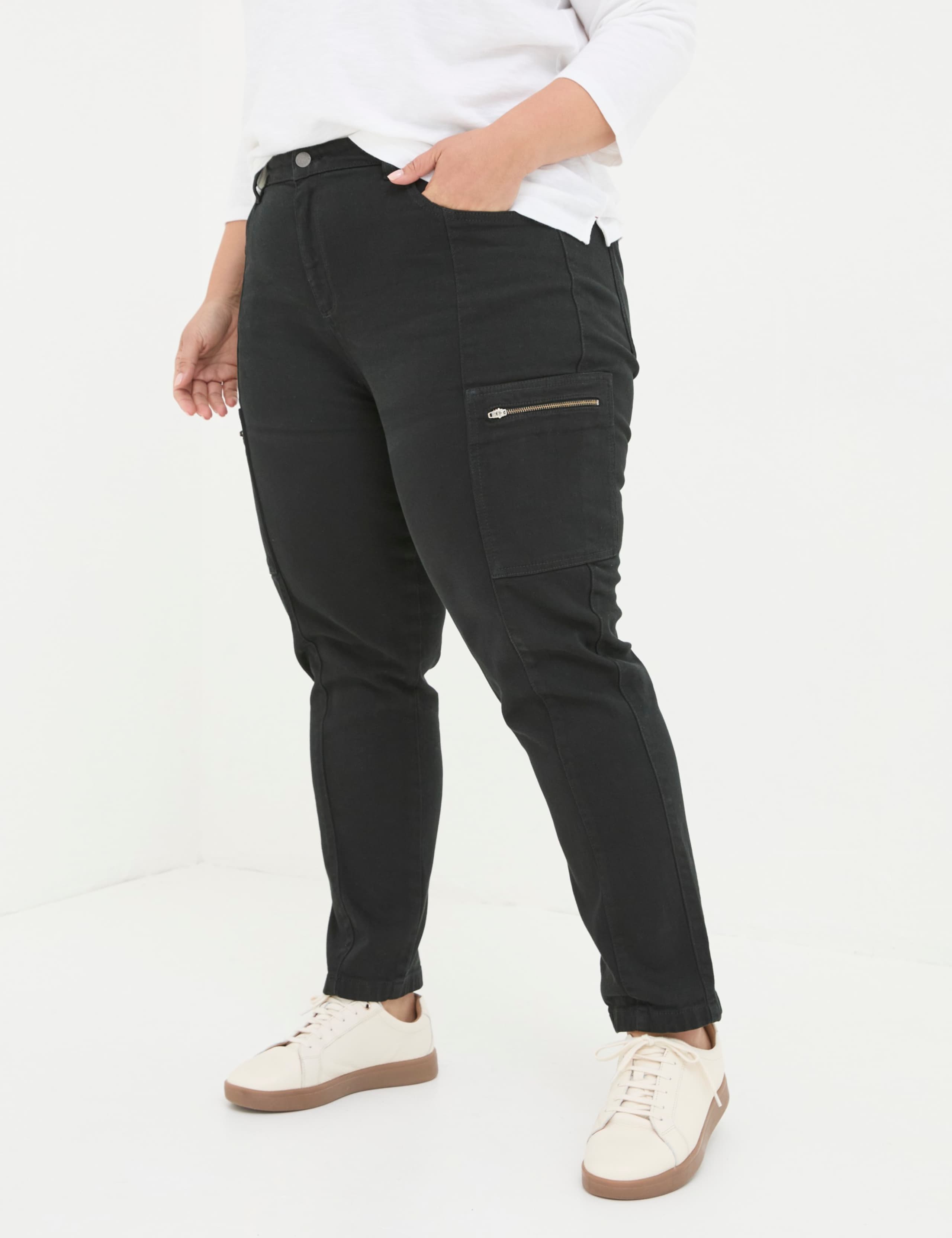 Pure Cotton Mid Rise Skinny Cargo Jeans 5 of 5