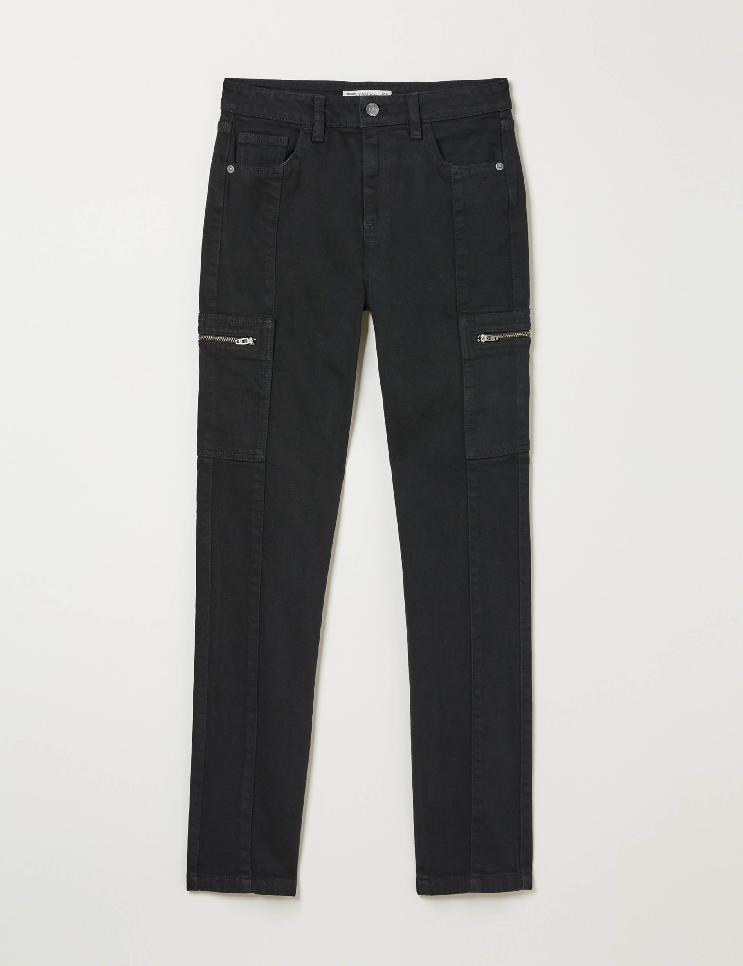 Pure Cotton Mid Rise Skinny Cargo Jeans 2 of 5