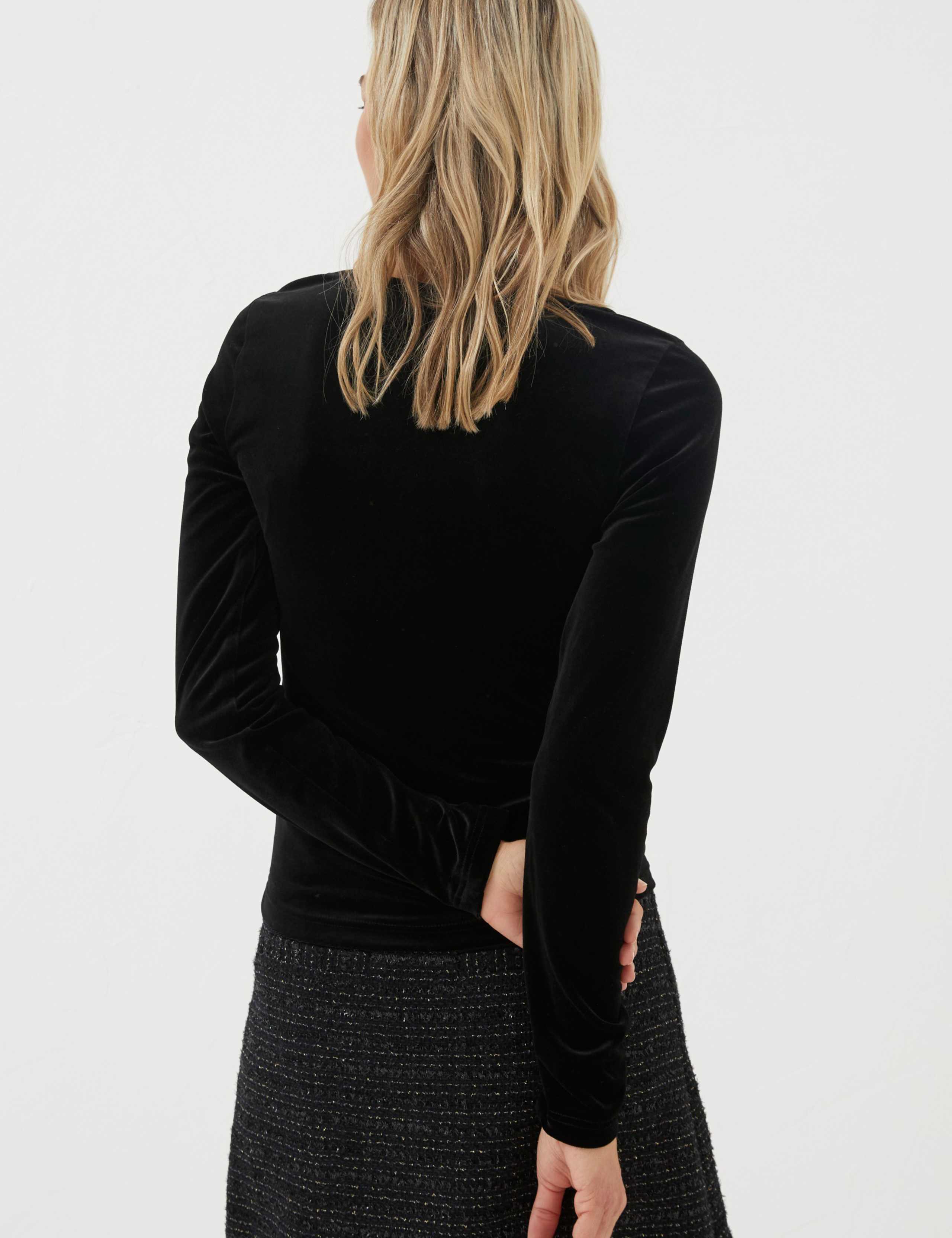 Velvet V-Neck Top 3 of 4