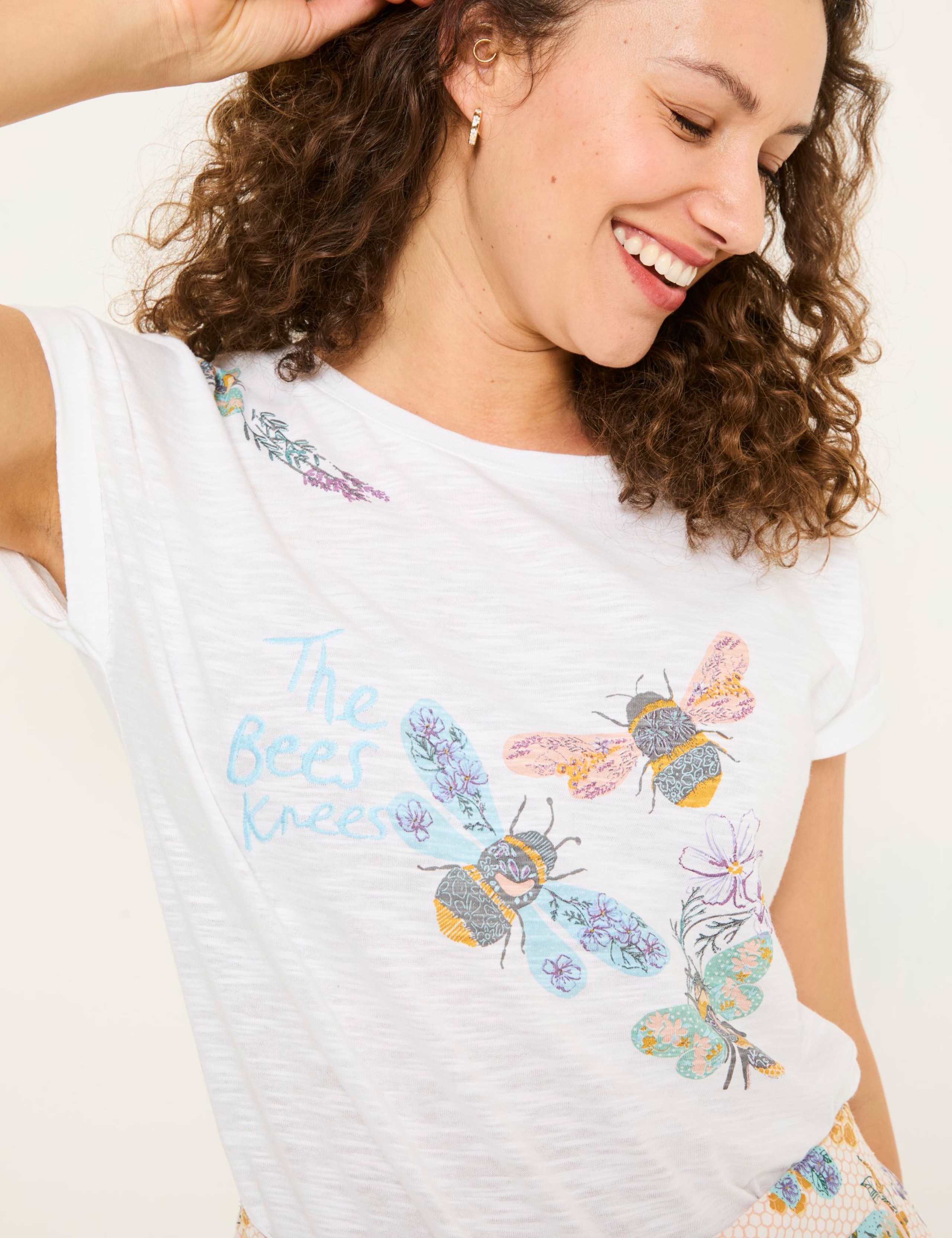 Cotton Rich Bee Print T-Shirt 4 of 6