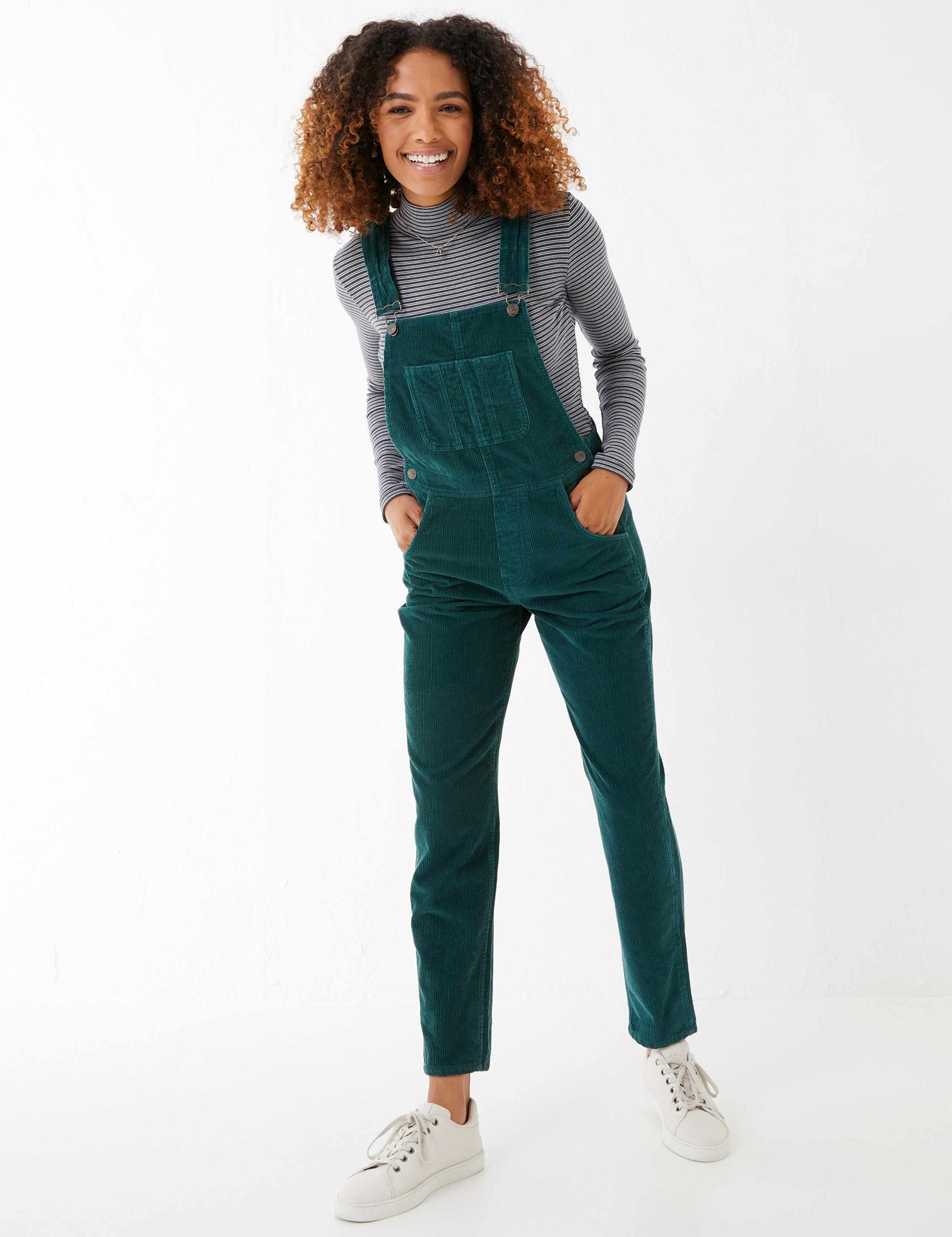 Pure Cotton Textured Dungarees 1 of 3