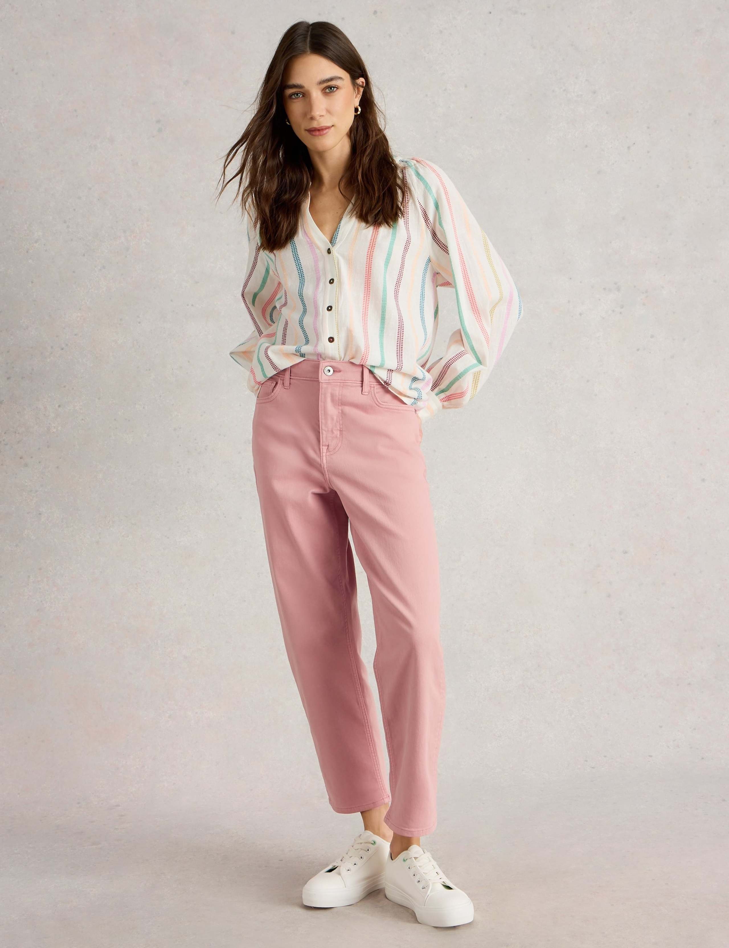 Mid Rise Straight Leg Cropped Jeans 3 of 6