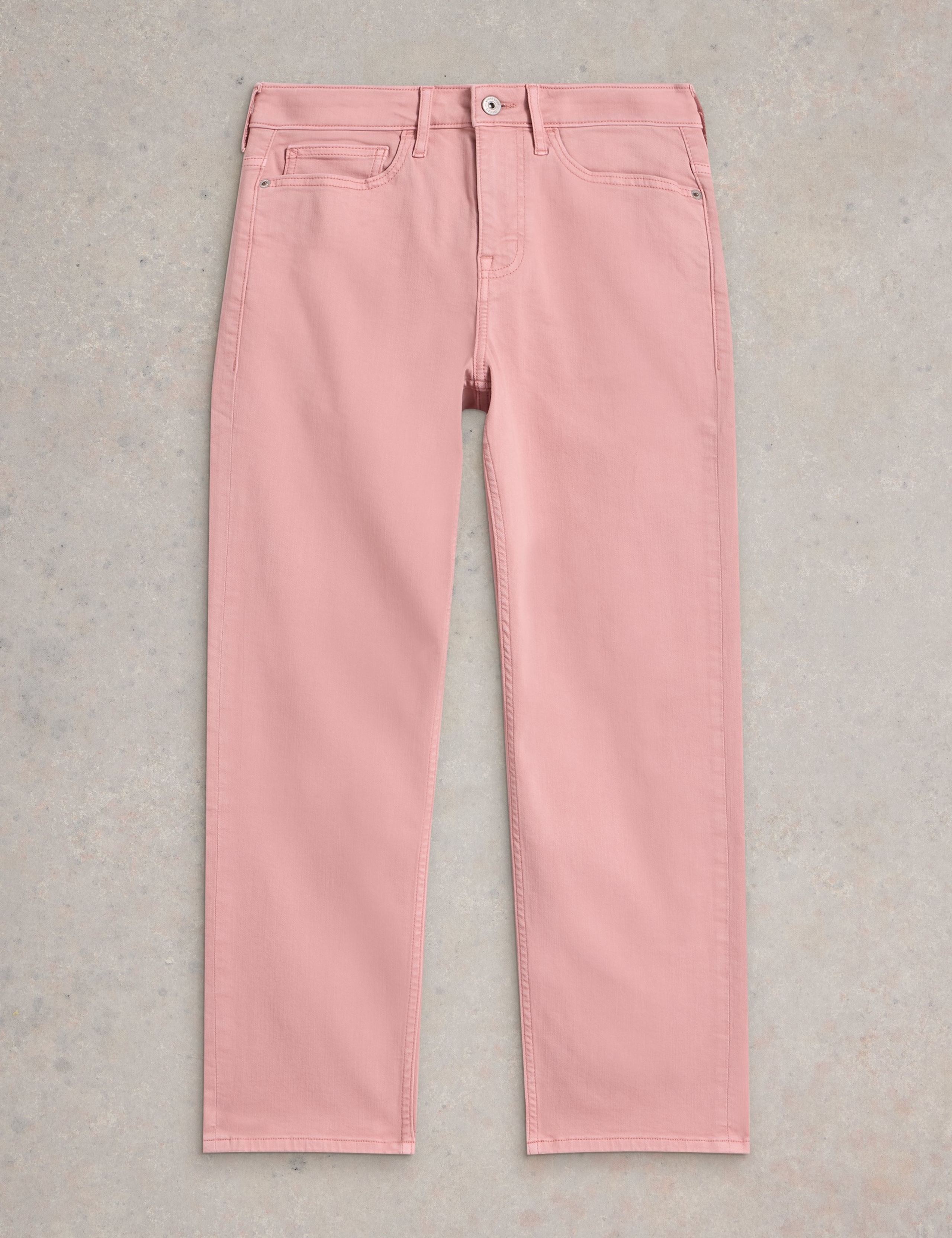 Mid Rise Straight Leg Cropped Jeans 2 of 6