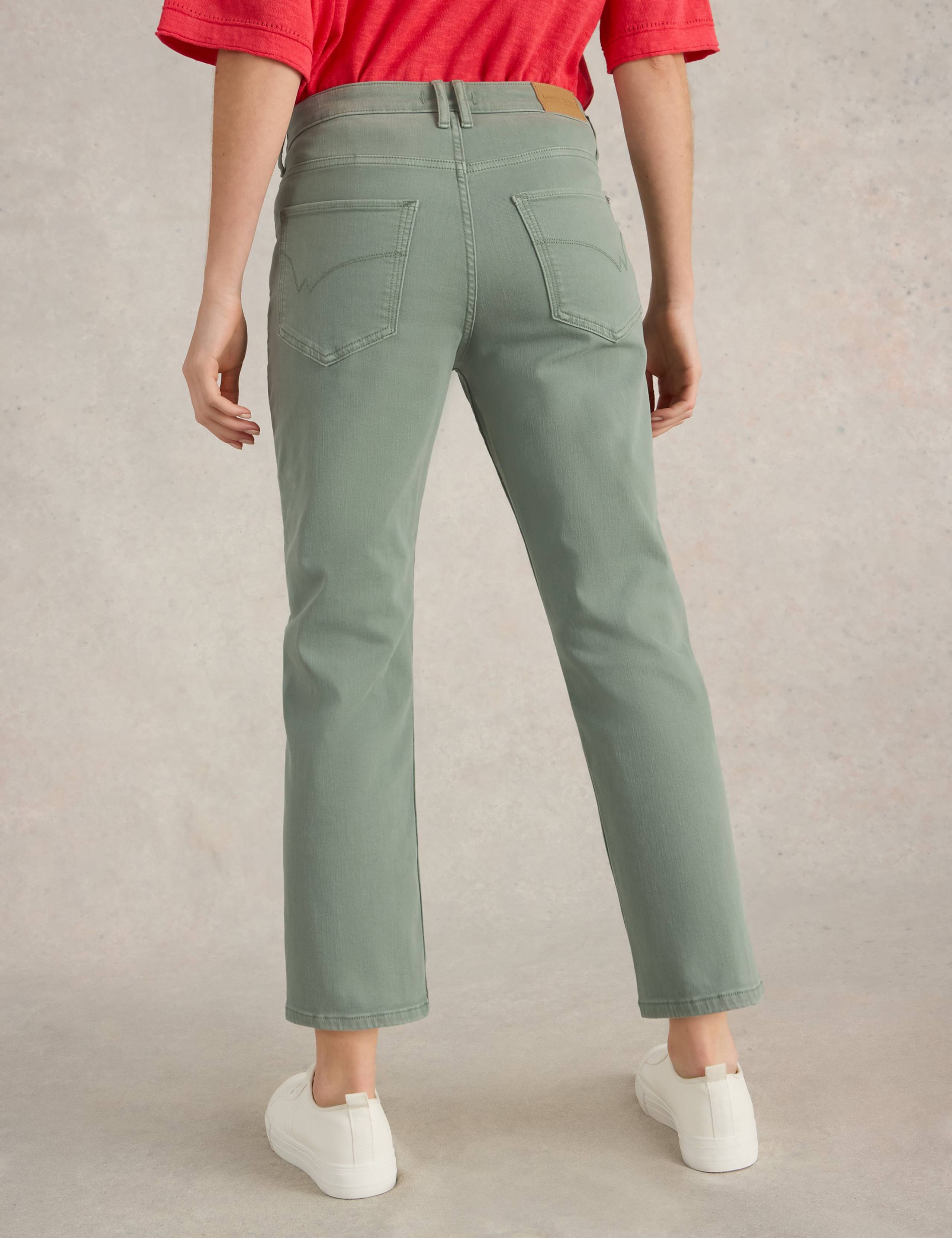 Mid Rise Straight Leg Cropped Jeans 4 of 6