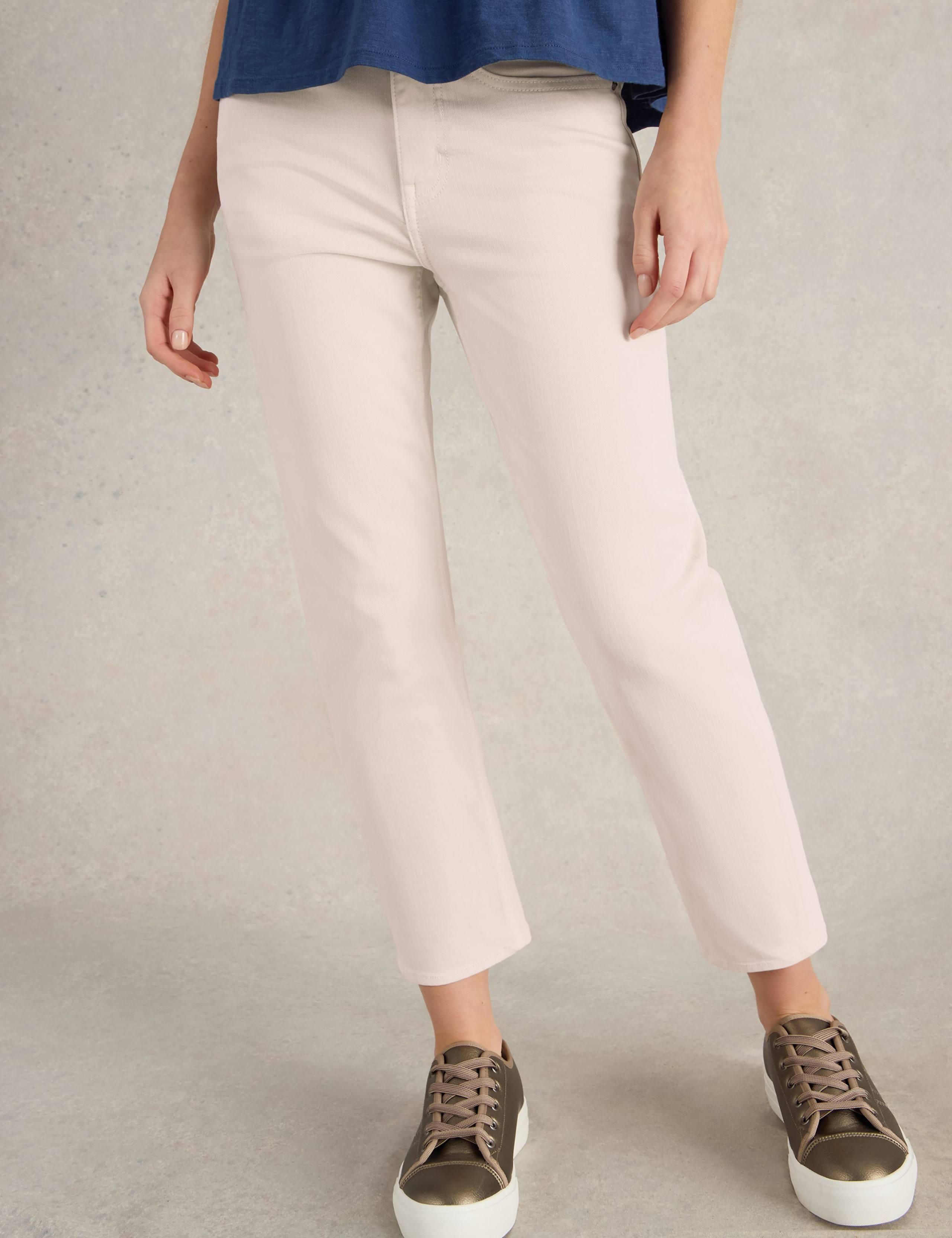 Mid Rise Straight Leg Cropped Jeans 3 of 6