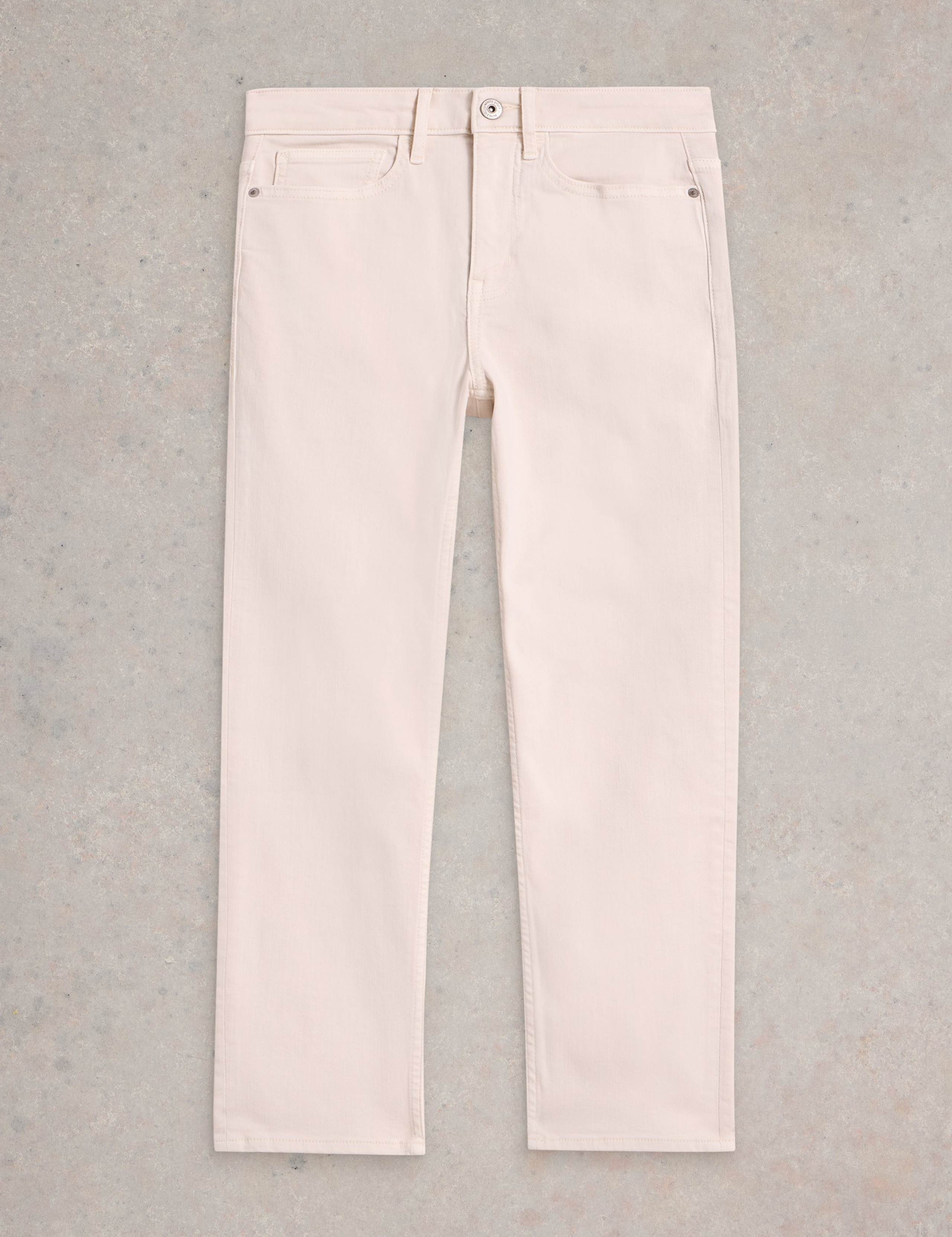 Mid Rise Straight Leg Cropped Jeans 2 of 6