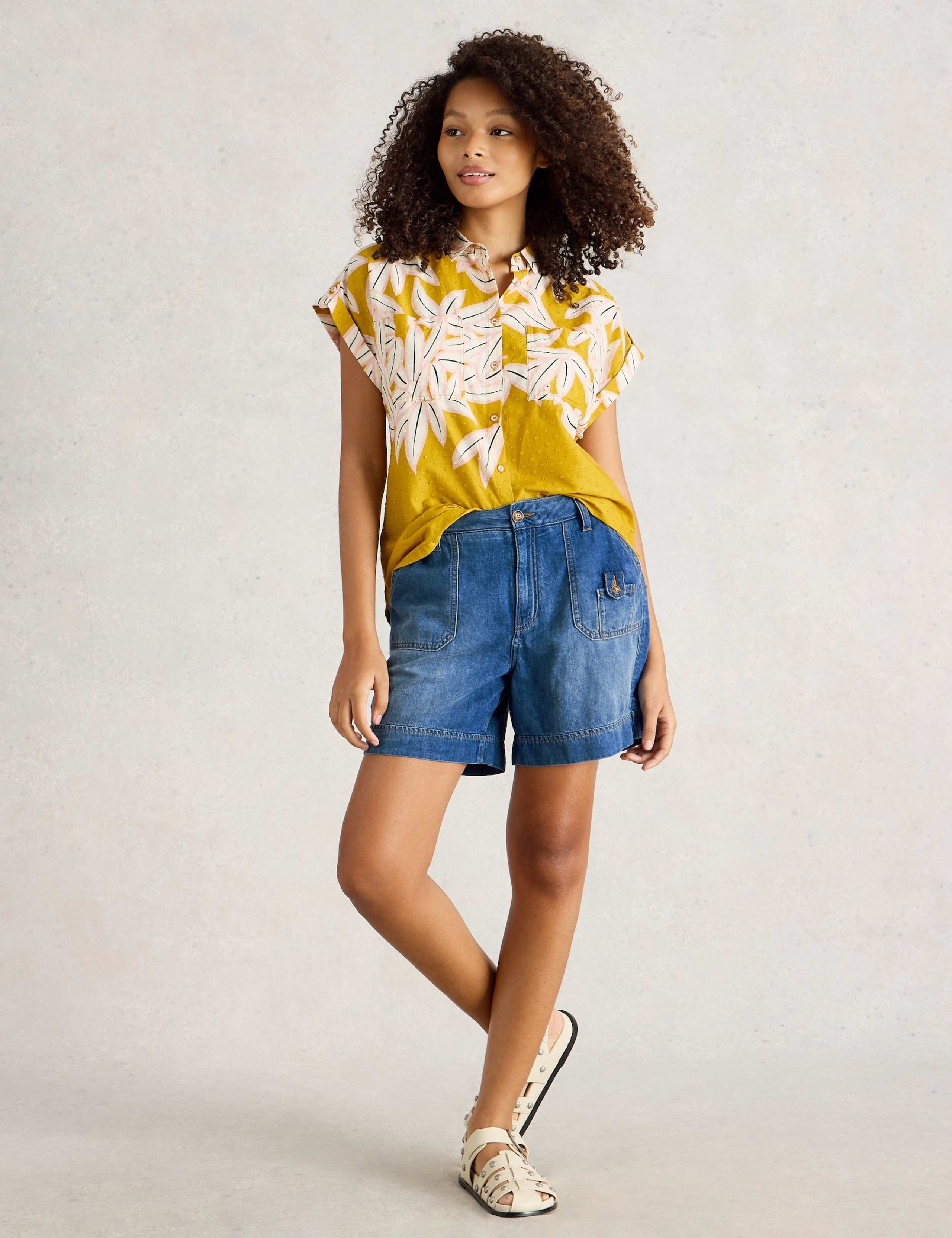Denim Utility Shorts 1 of 5