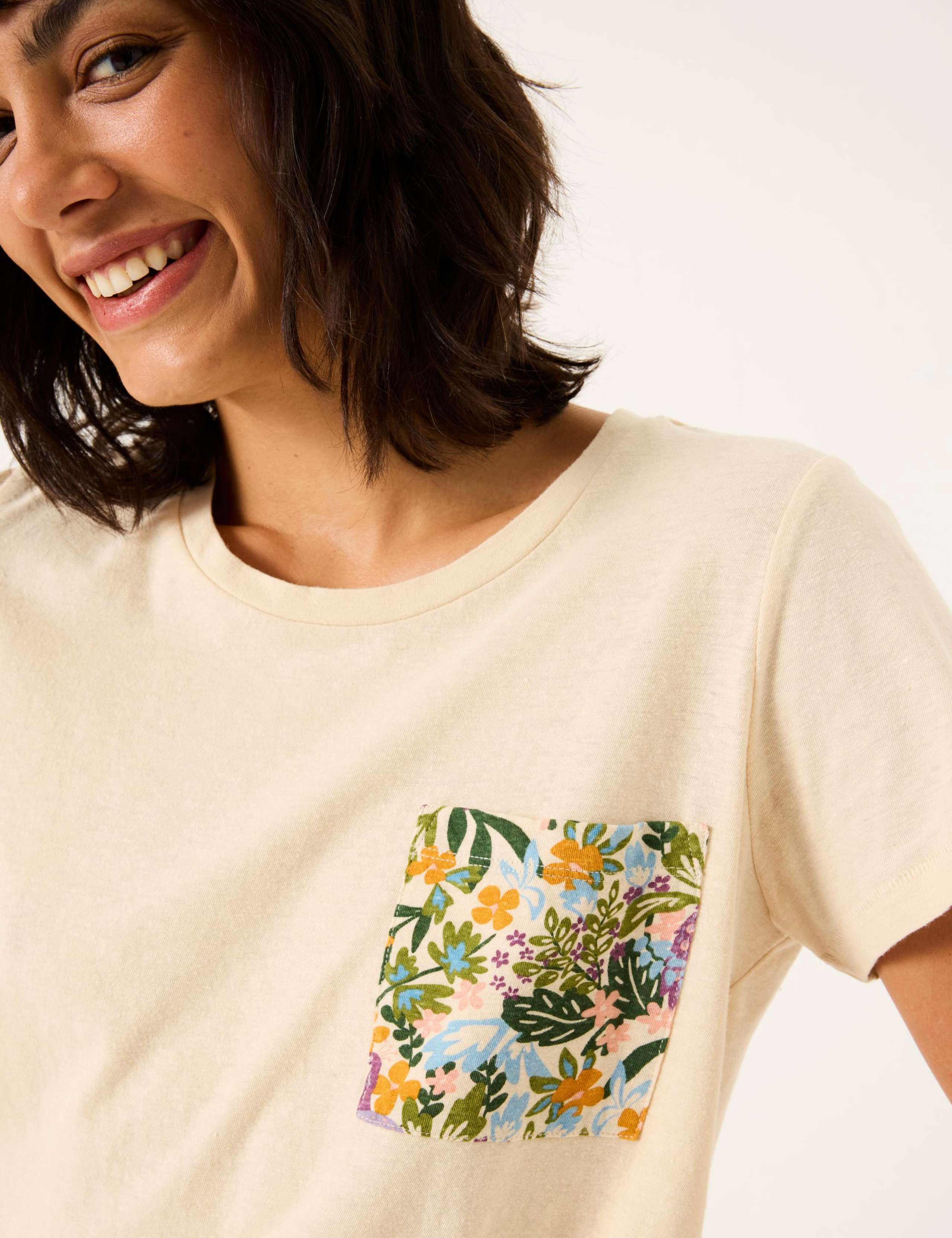 Cotton Linen Peacock Pocket Pyjama Top 4 of 5