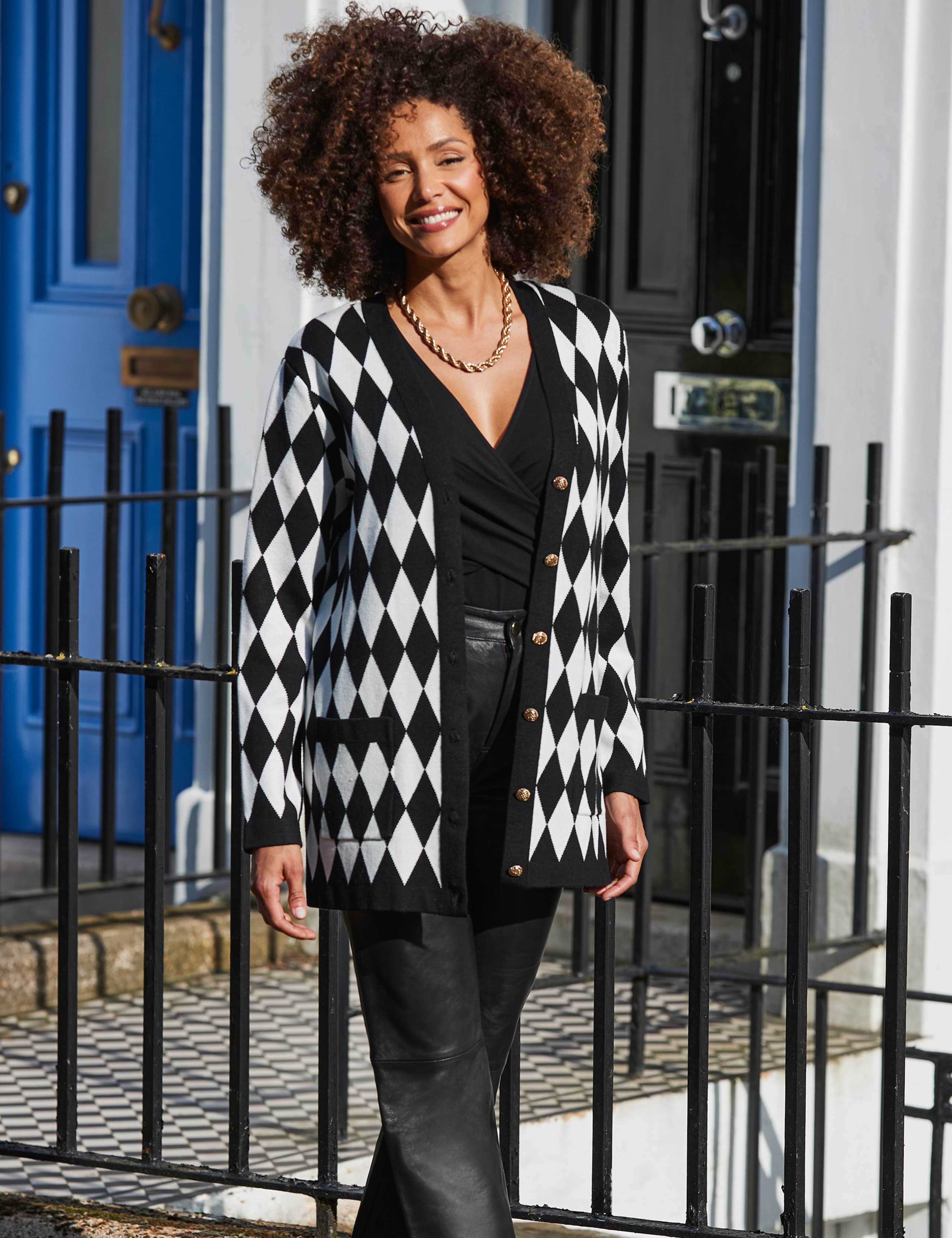 Argyle Longline Cardigan 6 of 6