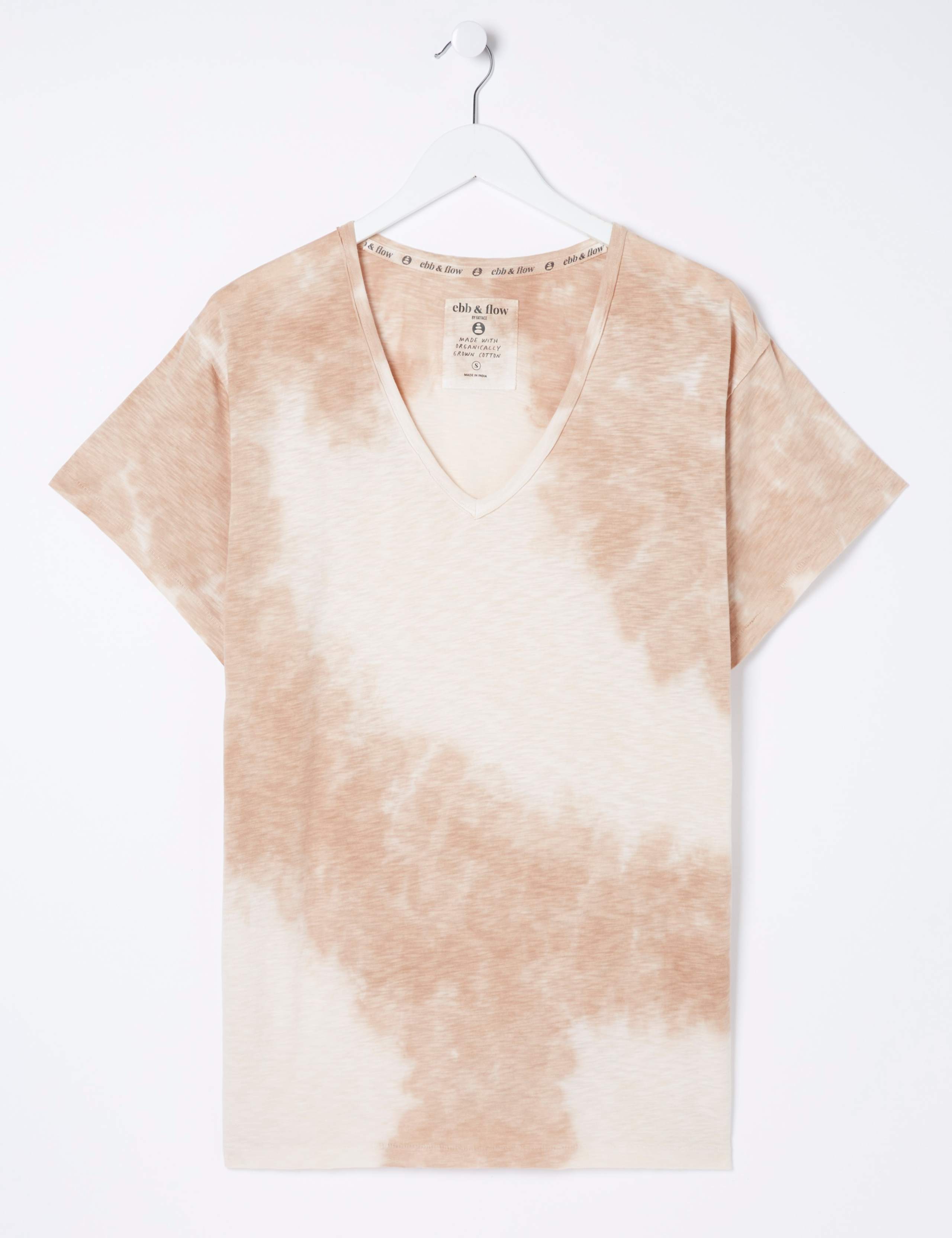 Cotton Rich Tie Dye V-Neck Relaxed T-Shirt 2 of 5