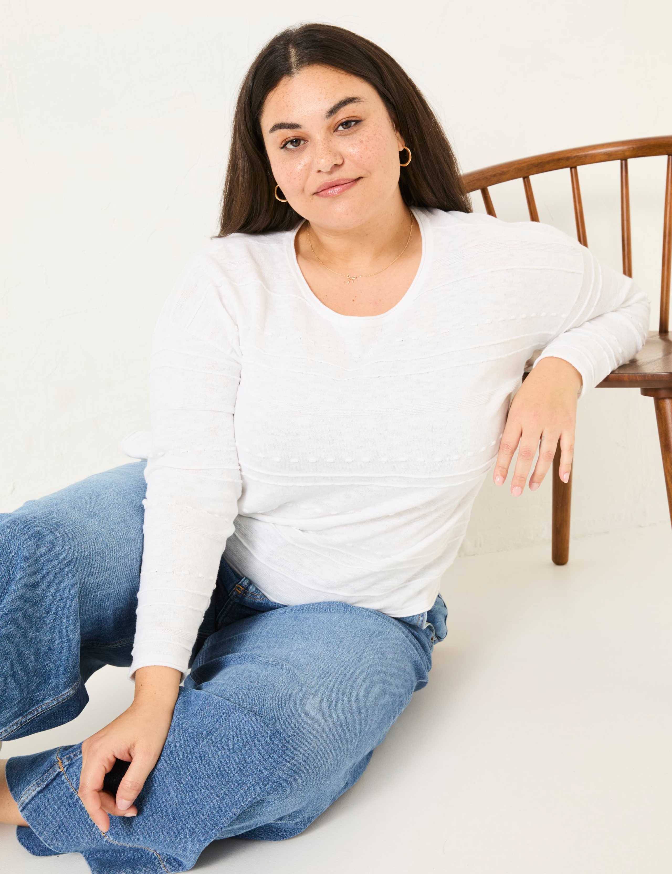 Cotton Rich Jumper with Linen 9 of 9