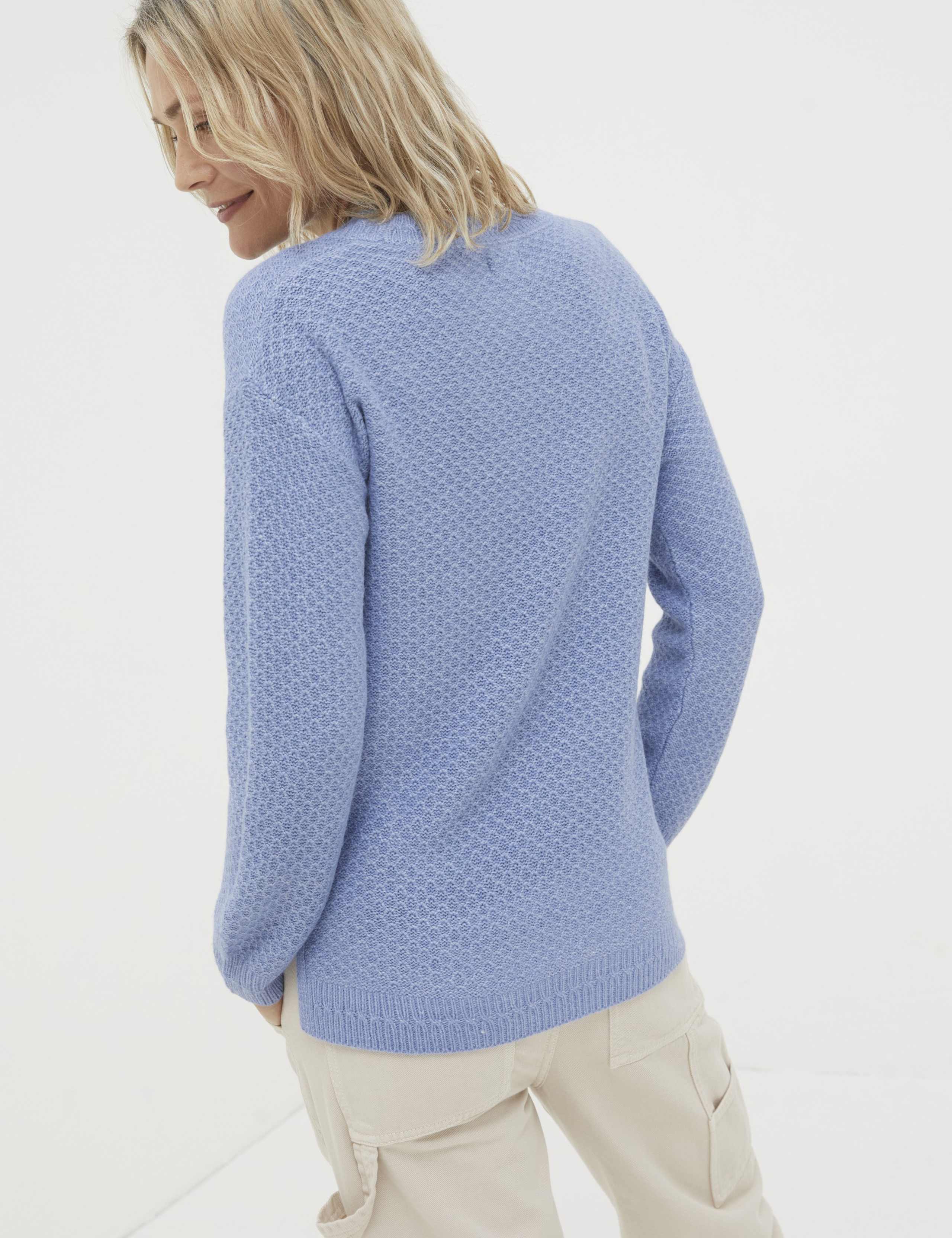 Textured Crew Neck Stepped Hem Jumper 3 of 5